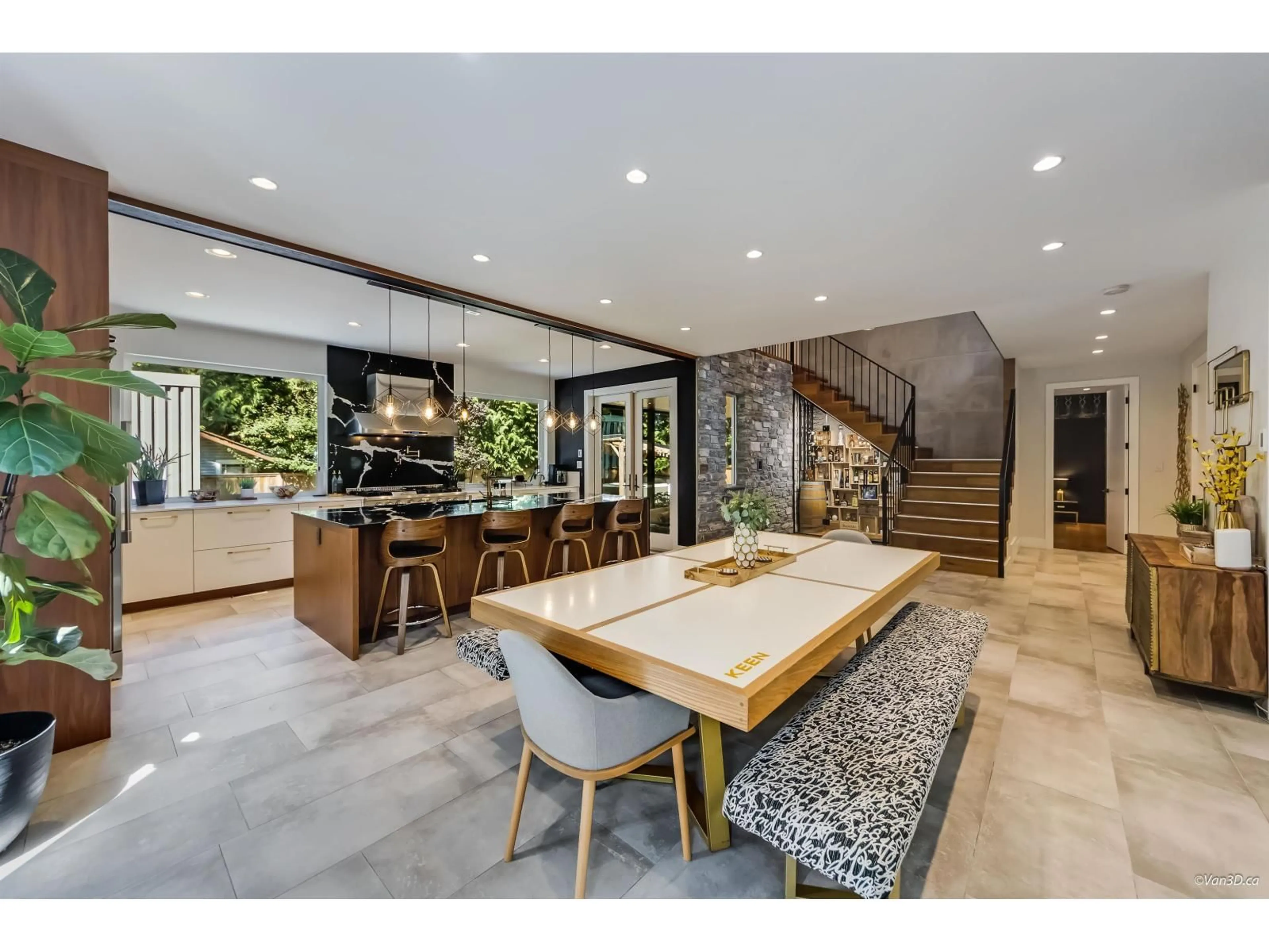 Open concept kitchen, ceramic/tile floor for 19889 42A, Langley British Columbia V3A6A4