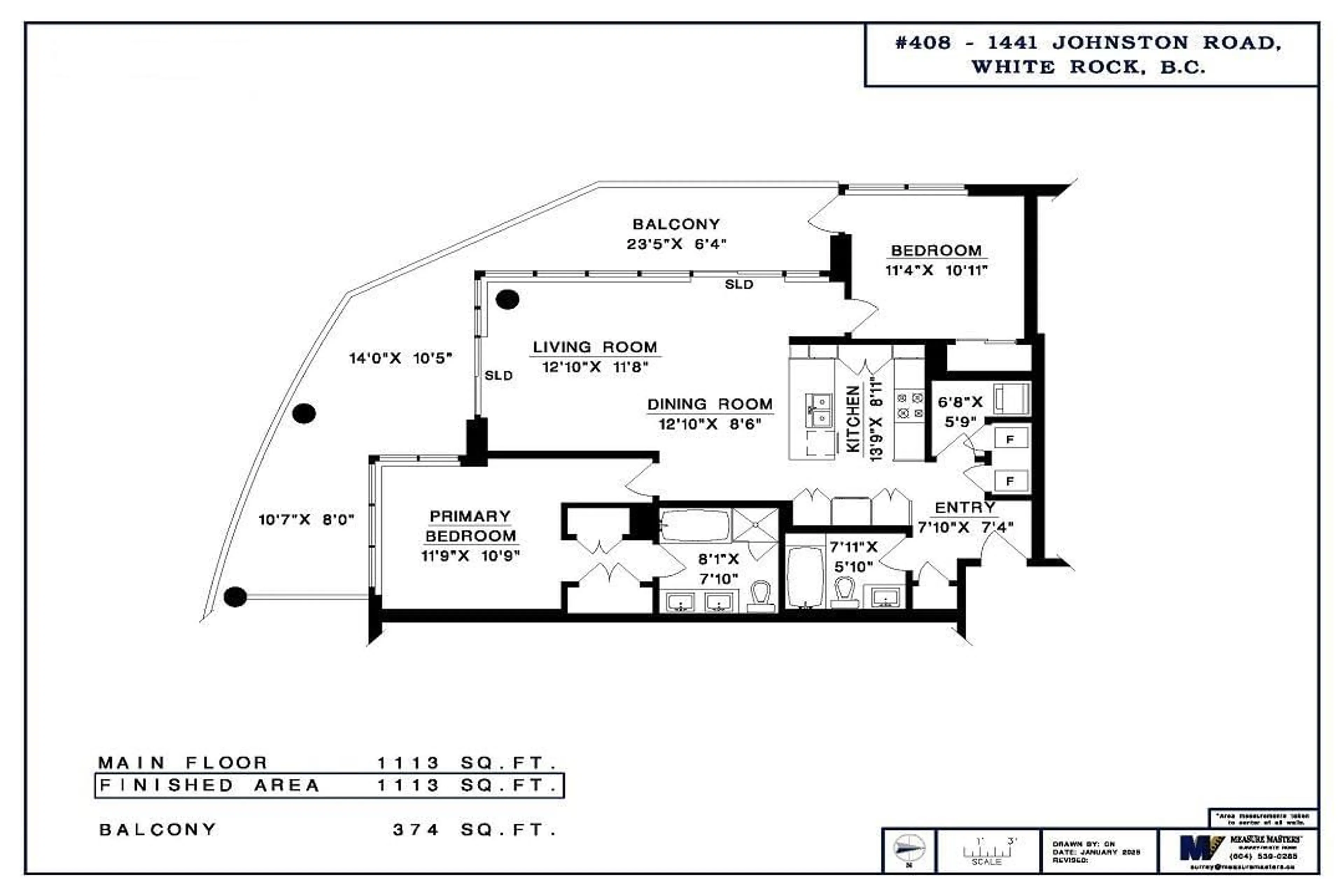 Floor plan for 408 - 1441 JOHNSTON, White Rock British Columbia V4B3Z4