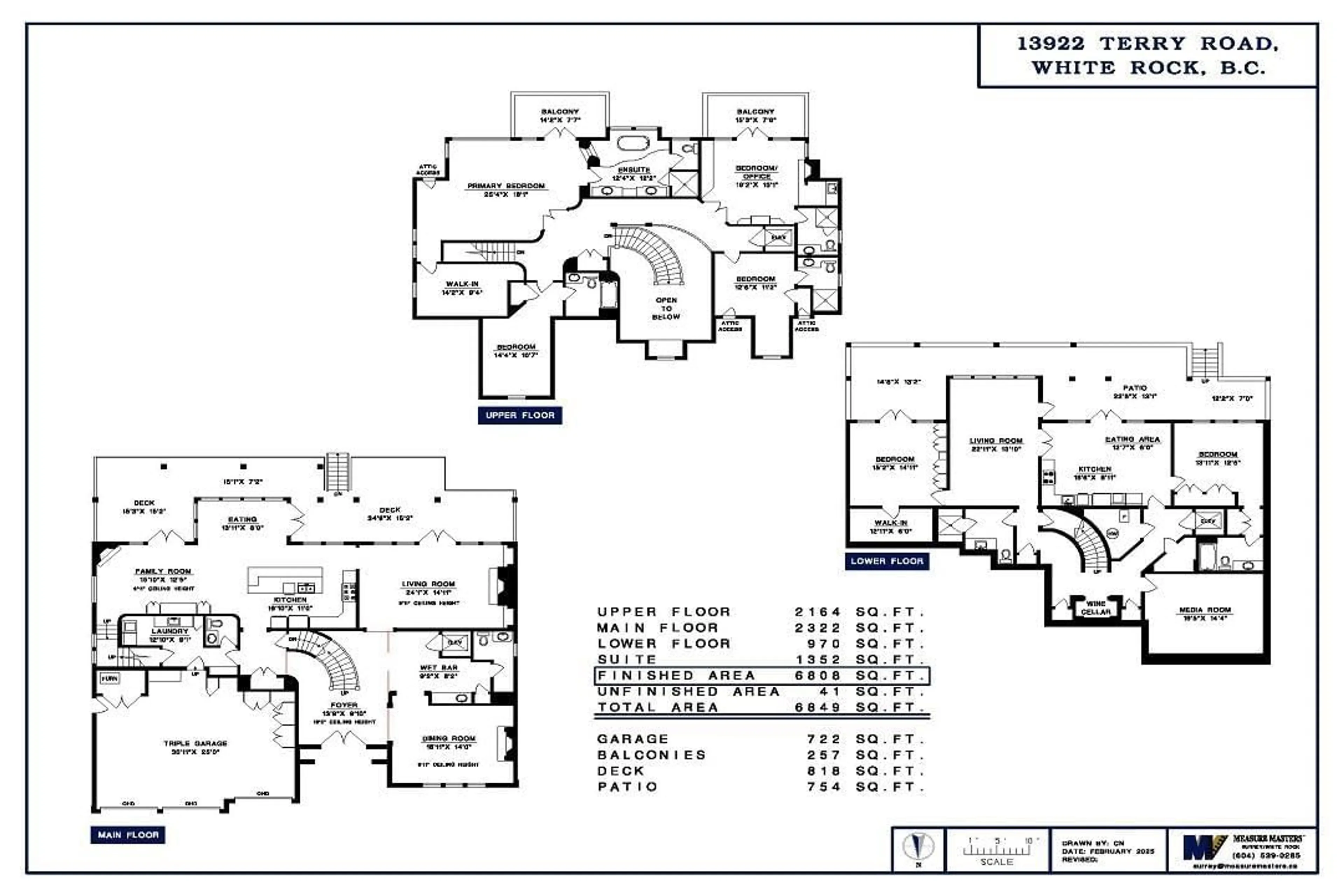 Floor plan for 13922 TERRY, White Rock British Columbia V4B1A2
