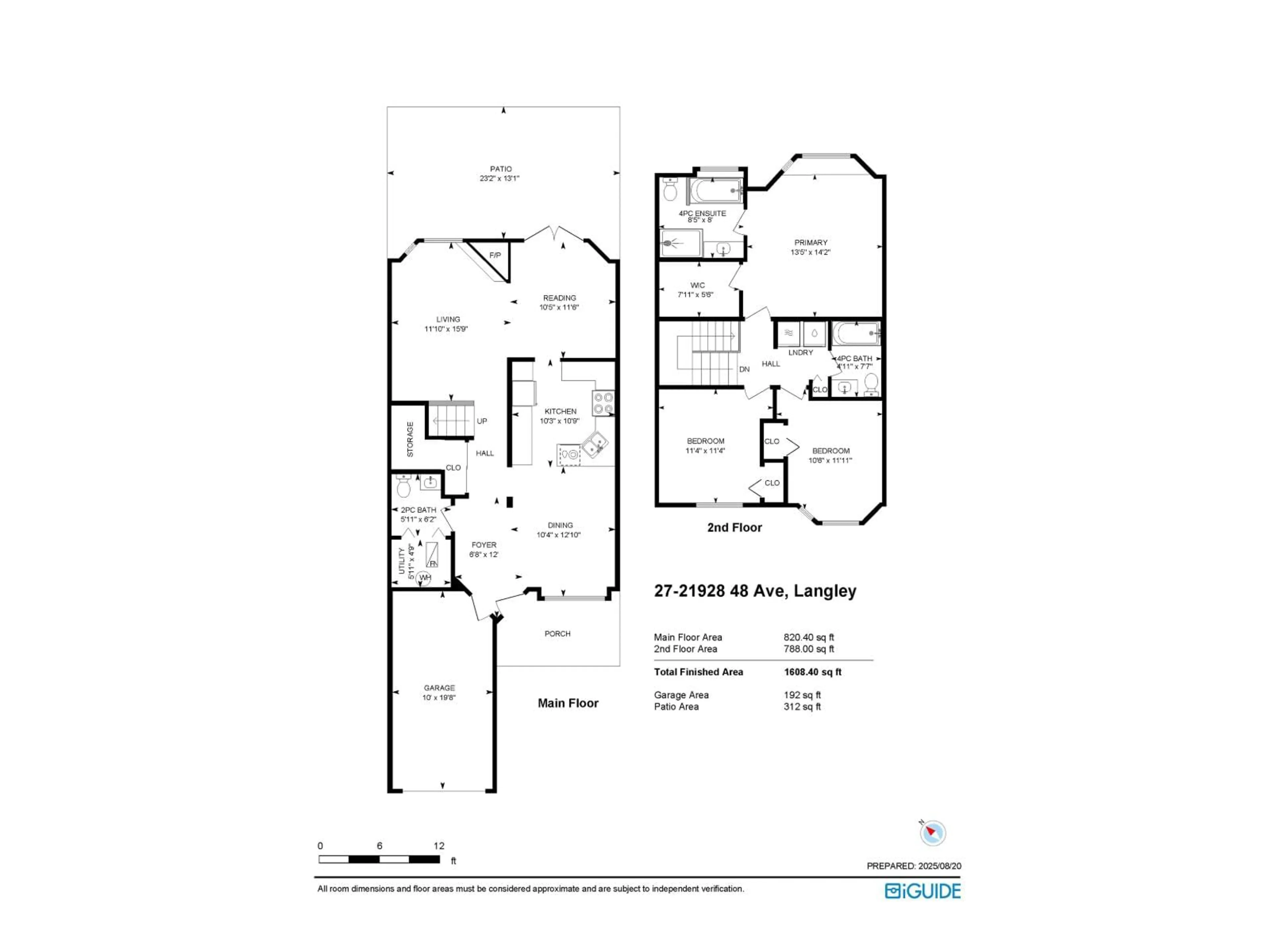Floor plan for 27 - 21928 48, Langley British Columbia V3A8H1