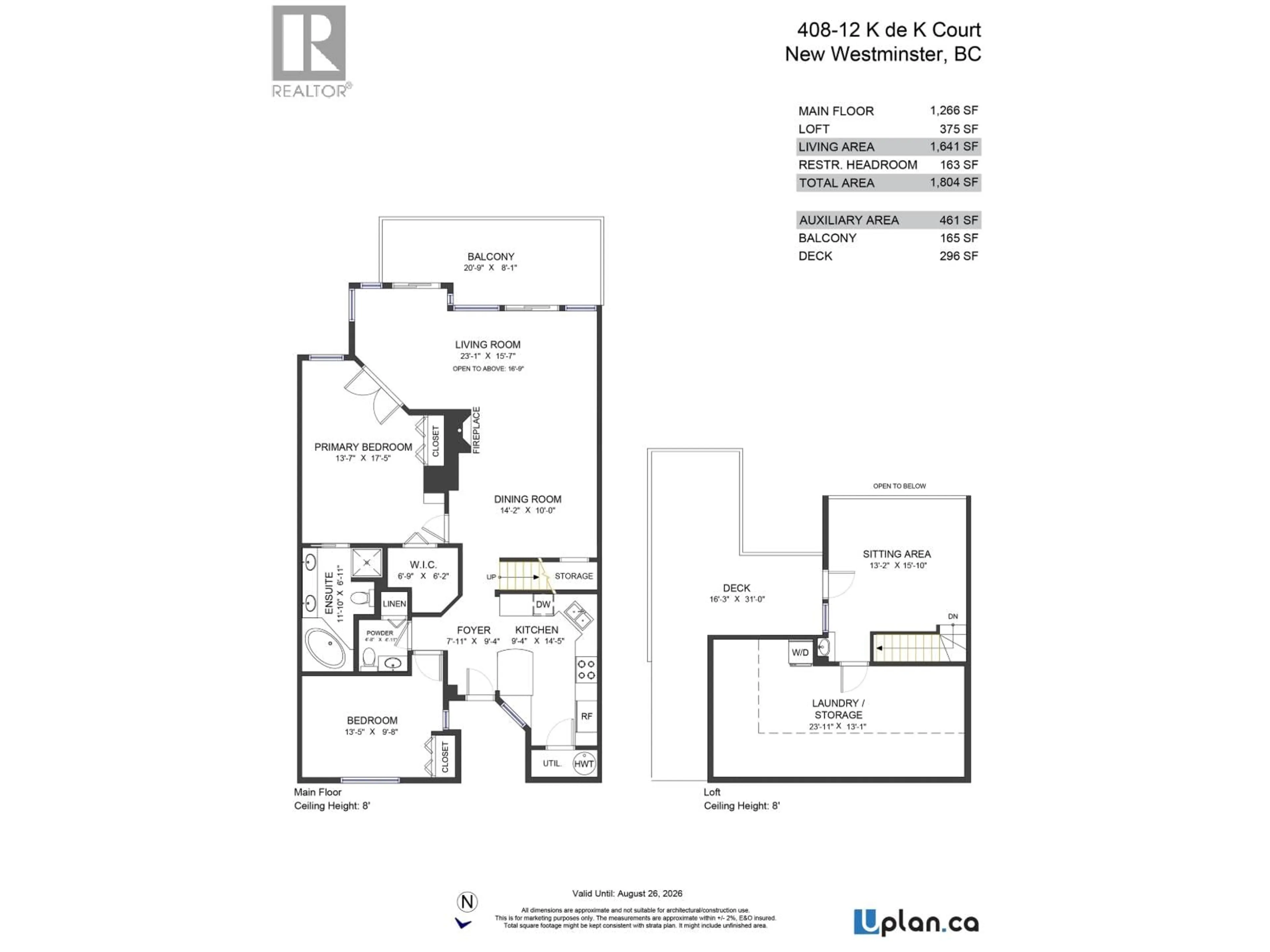 Floor plan for 408 - 12 K DE K COURT, New Westminster British Columbia V3M6C5