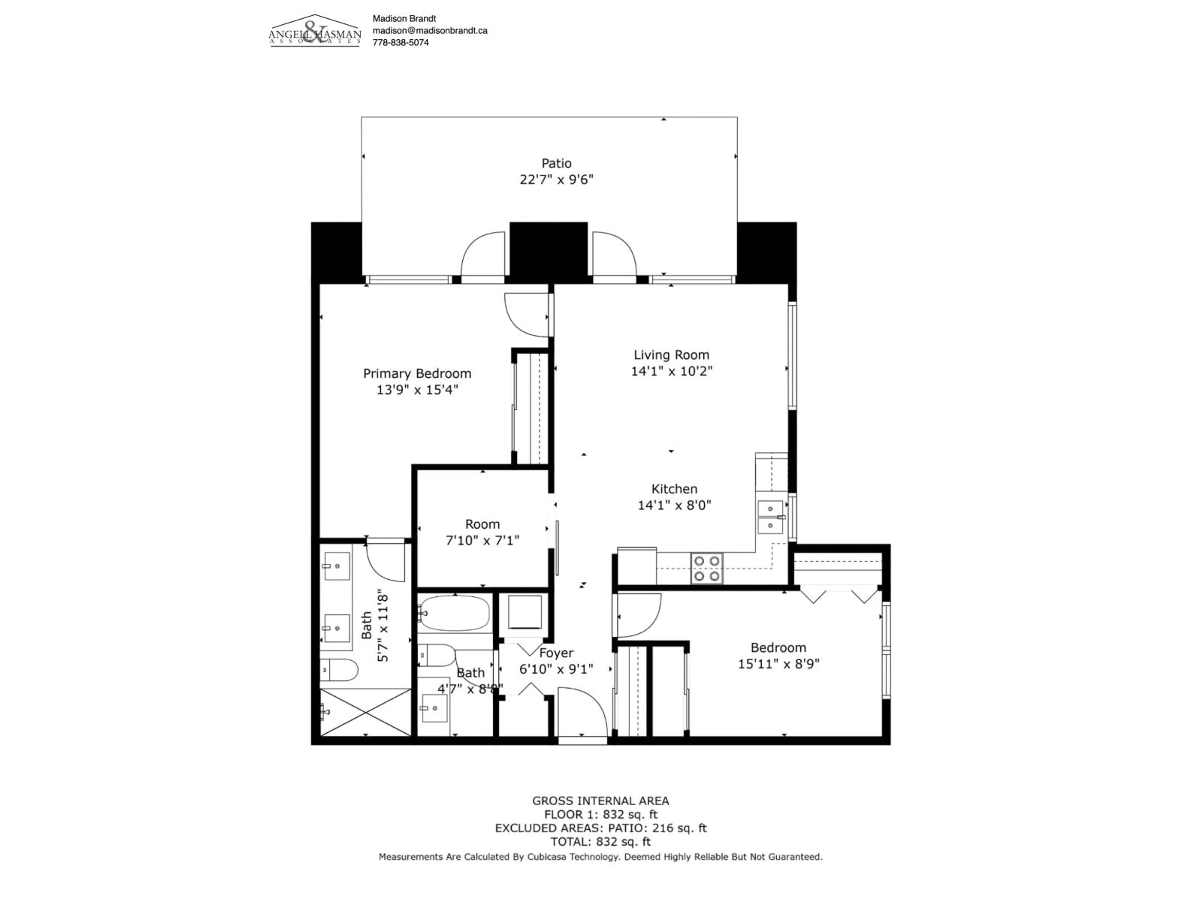 Floor plan for 104 - 3090 GLADWIN, Abbotsford British Columbia V2T0G2