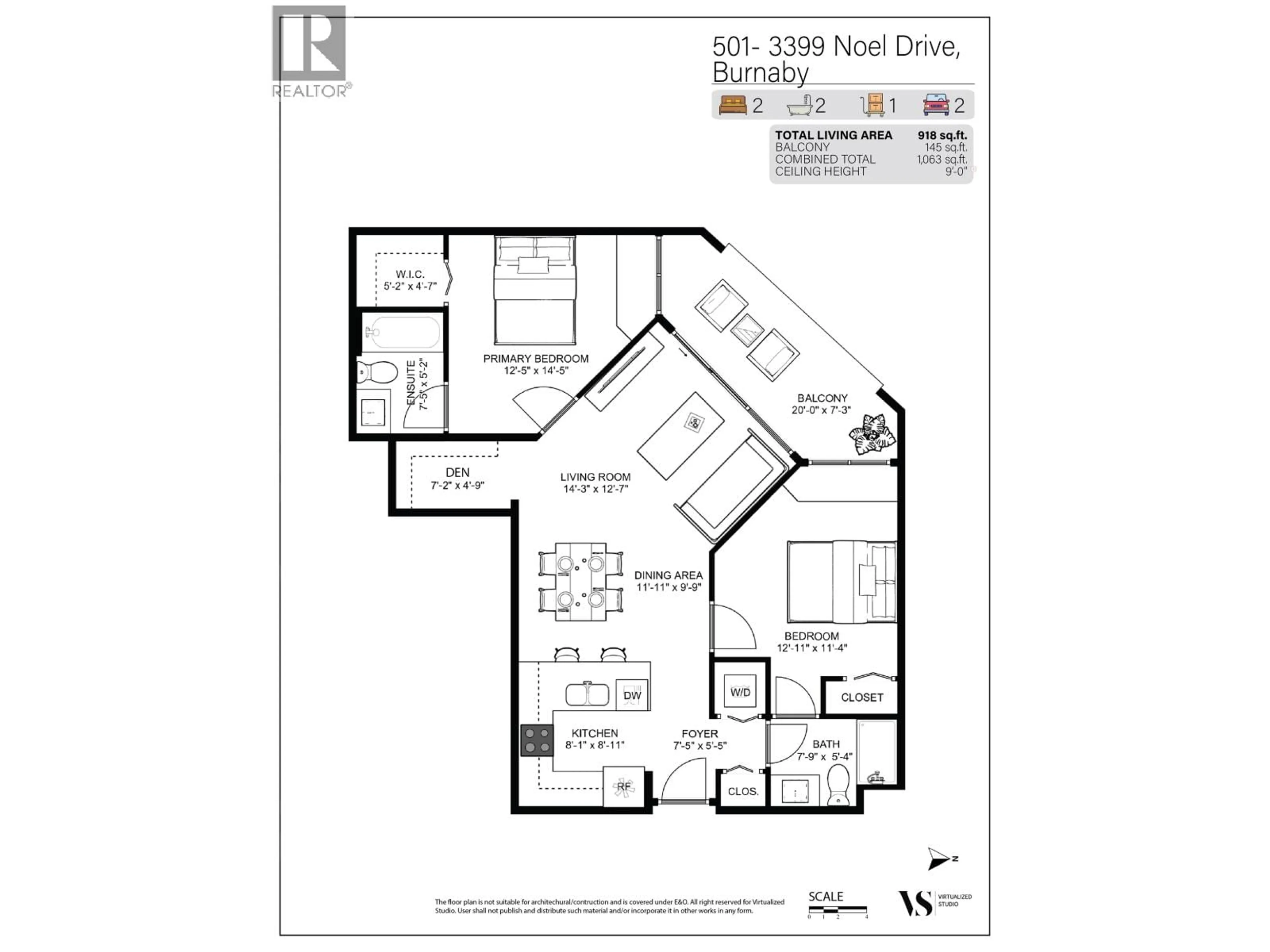 Floor plan for 501 - 3399 NOEL DRIVE, Burnaby British Columbia V3J0G8