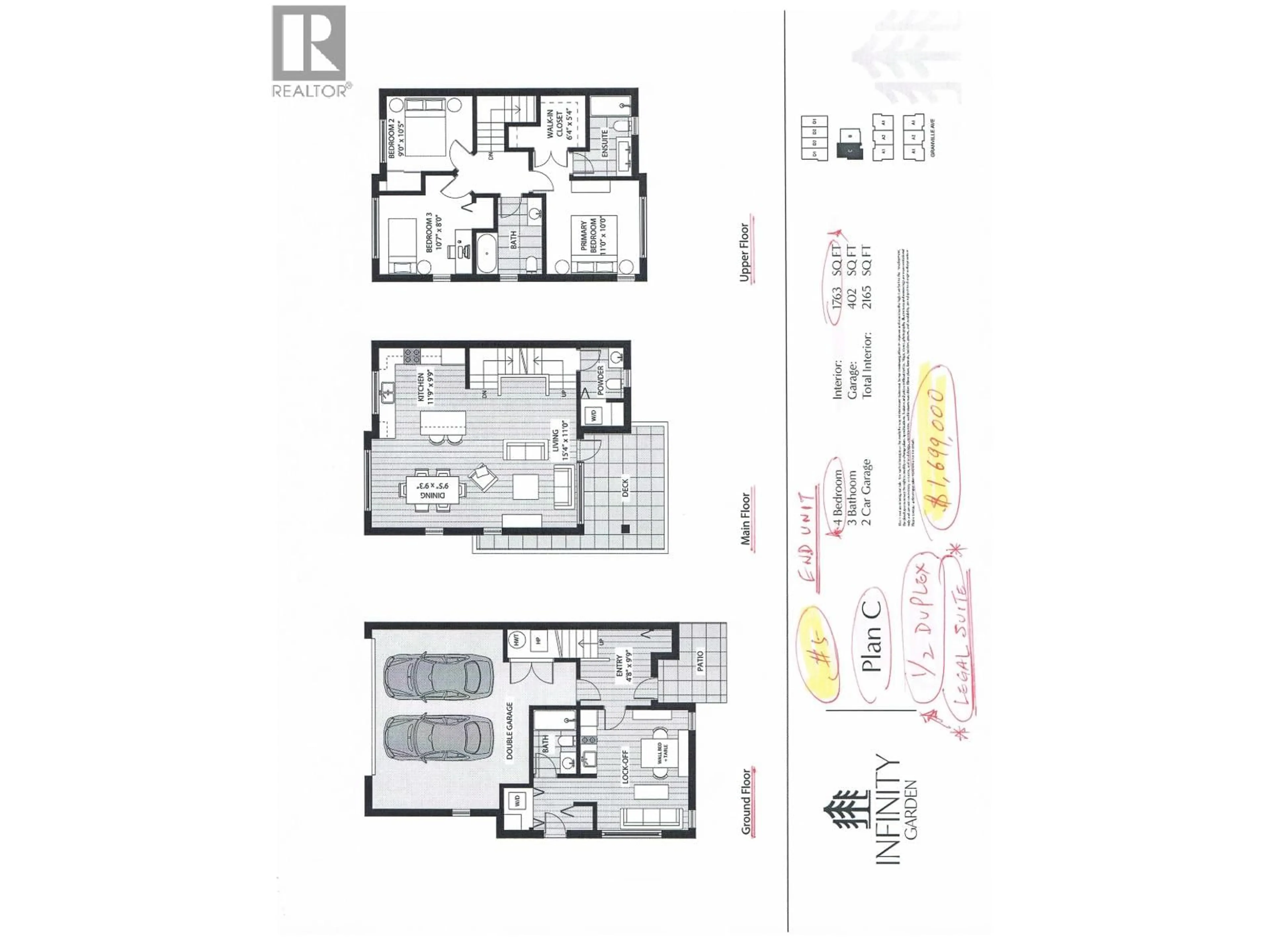 Floor plan for 5 - 9511 GRANVILLE AVENUE, Richmond British Columbia V6Y1P9