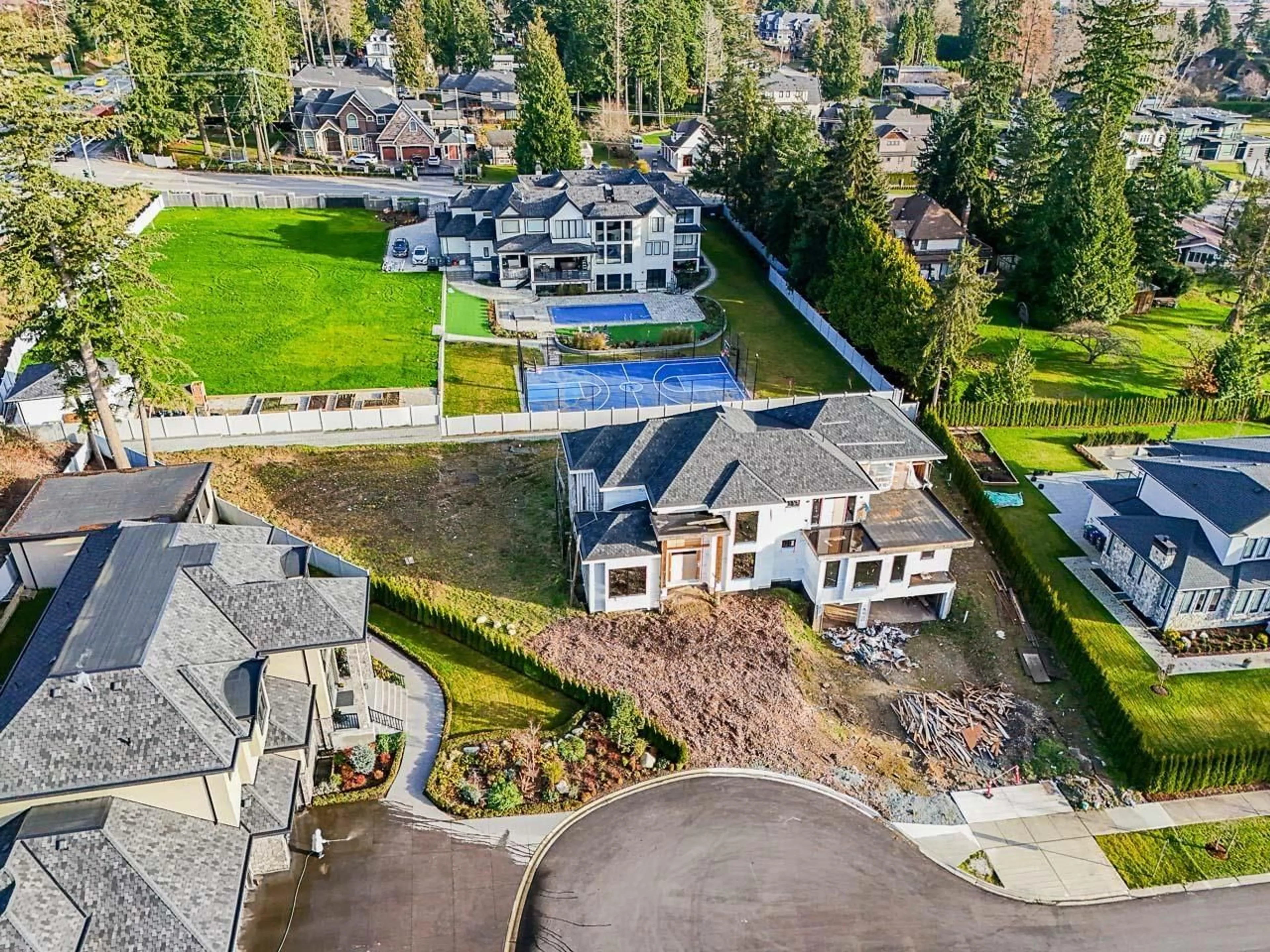 A pic from outside/outdoor area/front of a property/back of a property/a pic from drone, mountain view for 5758 131A, Surrey British Columbia V3X0K2