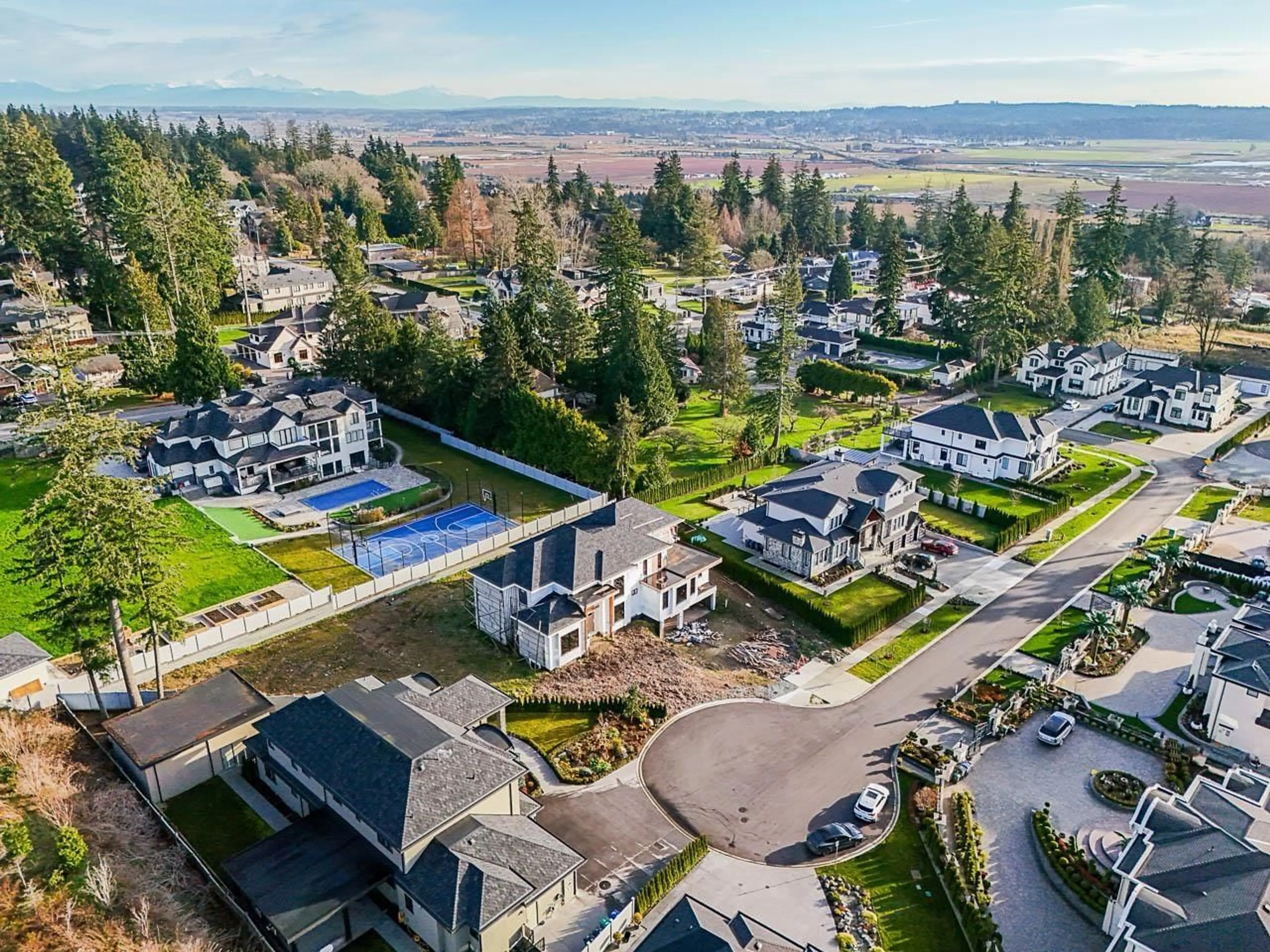 A pic from outside/outdoor area/front of a property/back of a property/a pic from drone, mountain view for 5758 131A, Surrey British Columbia V3X0K2