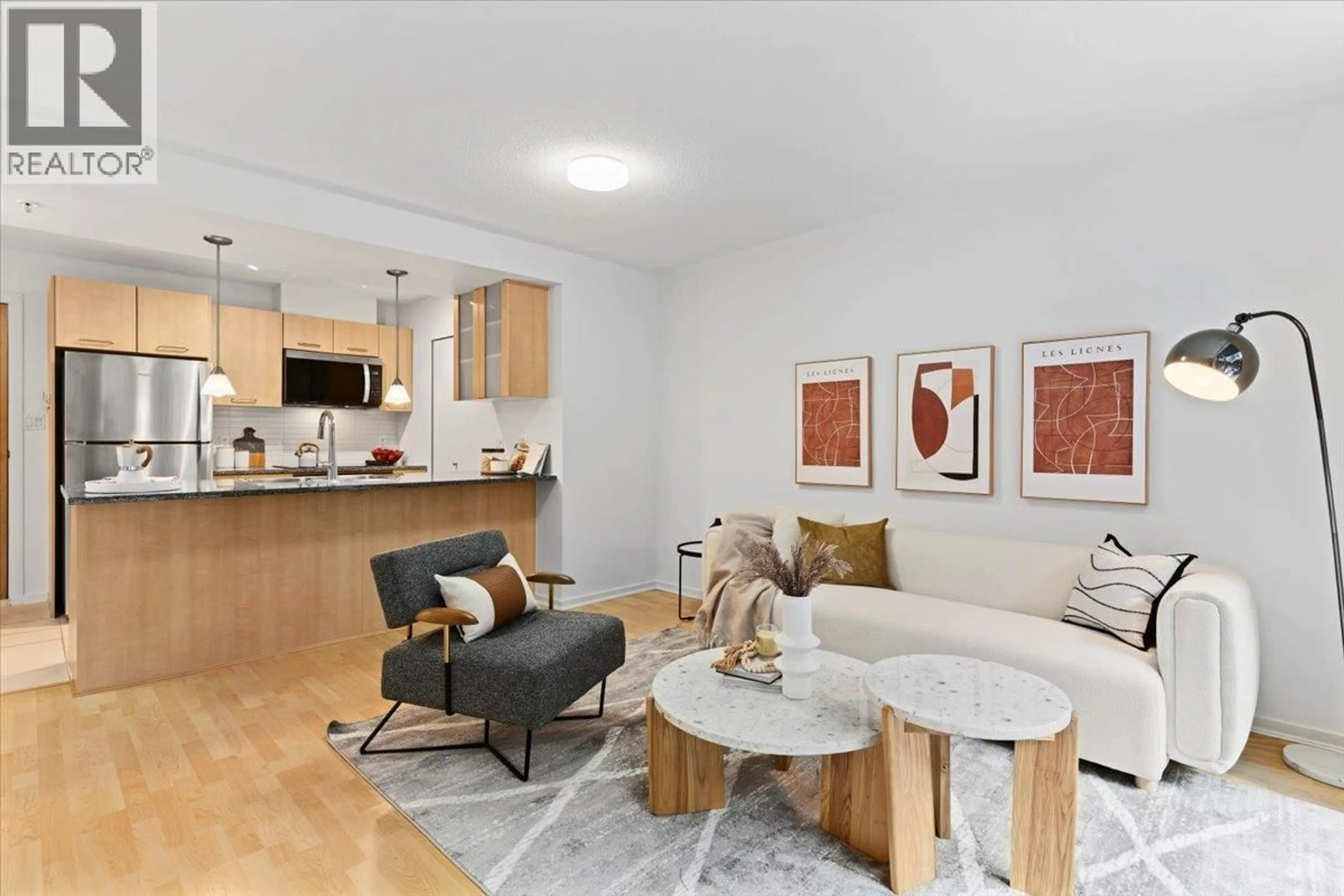 Living room with furniture, unknown for 203 - 1155 SEYMOUR STREET, Vancouver British Columbia V6B1K2