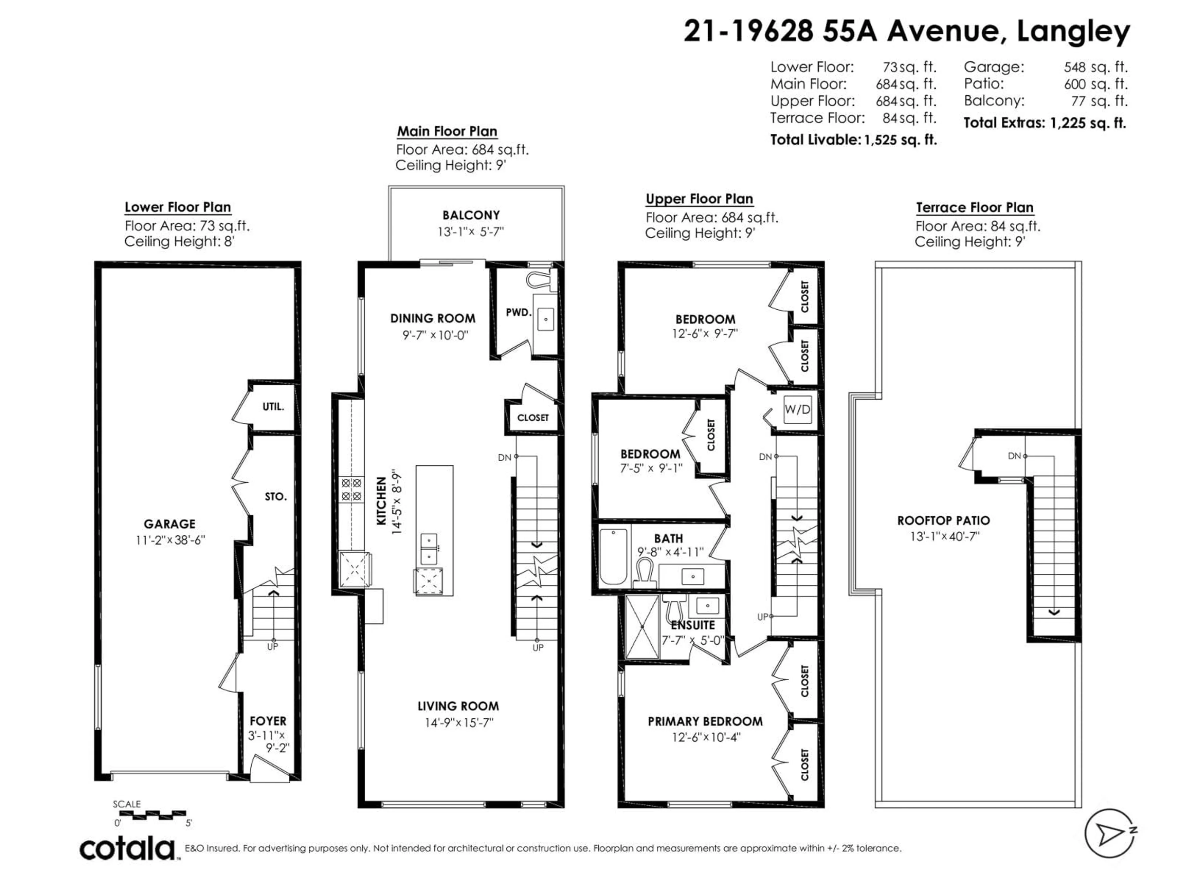 Floor plan for 21 - 19628 55A, Langley British Columbia V3A3X2