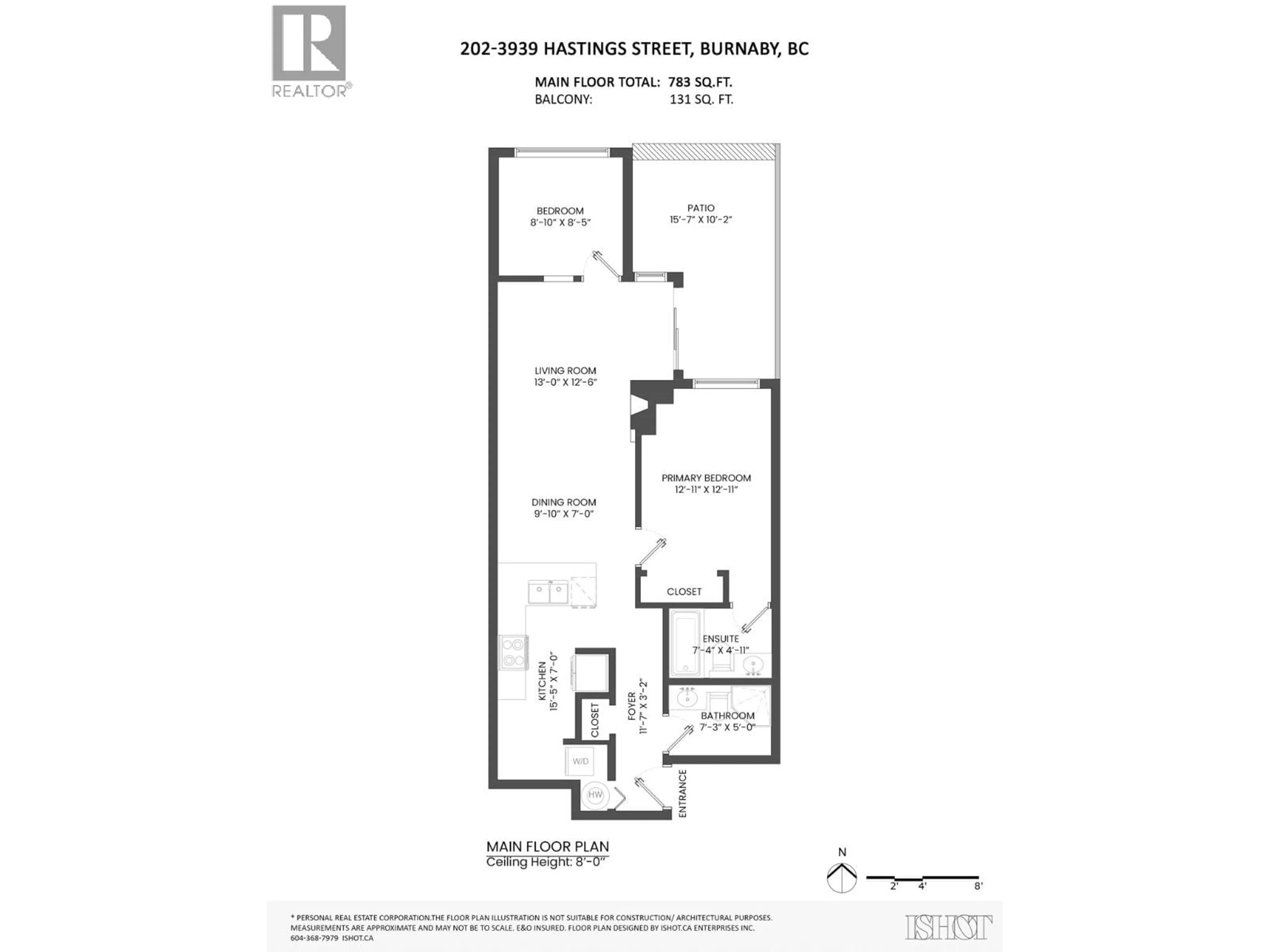 Floor plan for 202 - 3939 HASTINGS STREET, Burnaby British Columbia V5C2H8