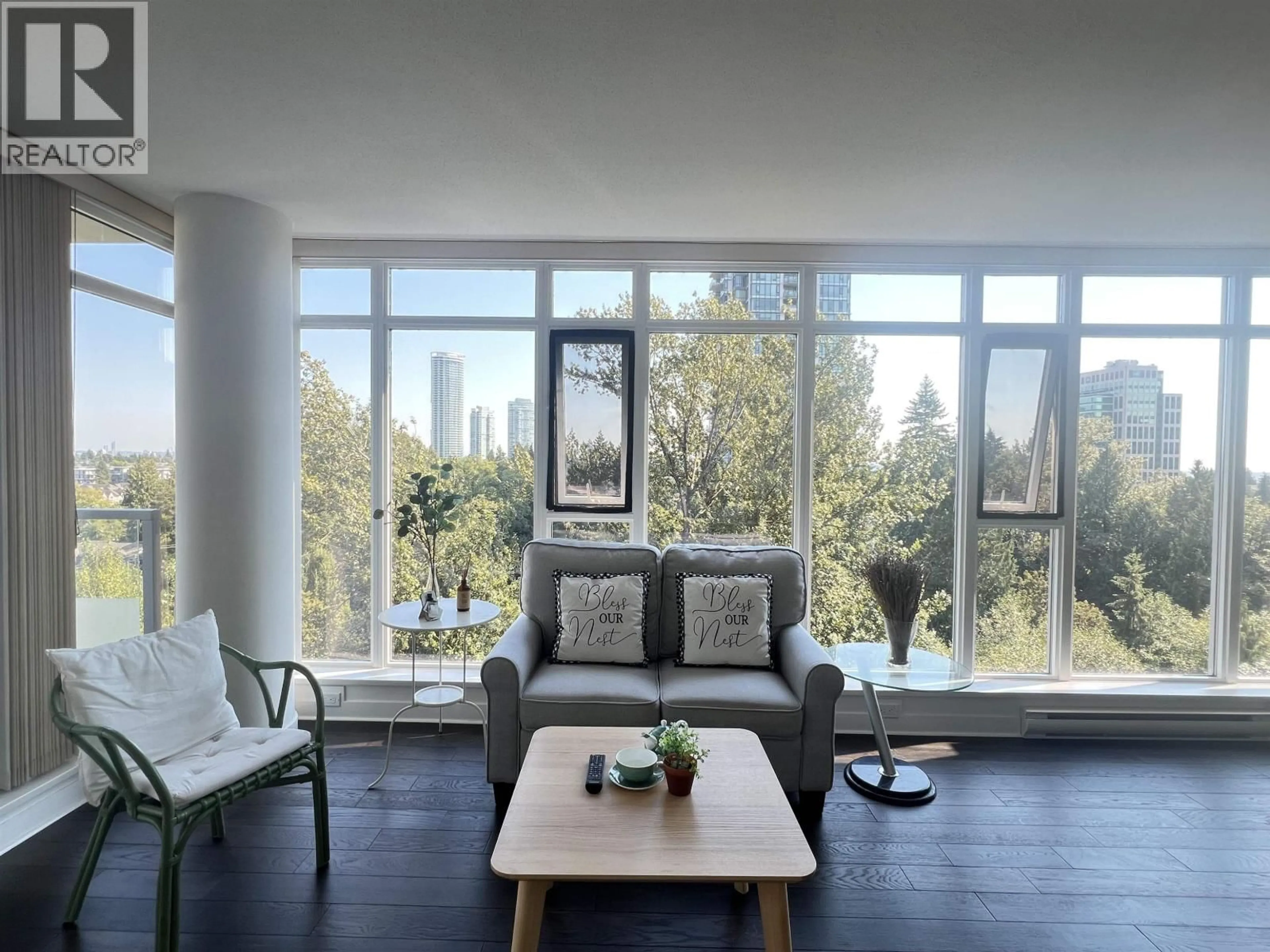 Living room with furniture, wood/laminate floor for 1207 - 7090 EDMONDS STREET, Burnaby British Columbia V3N0C6