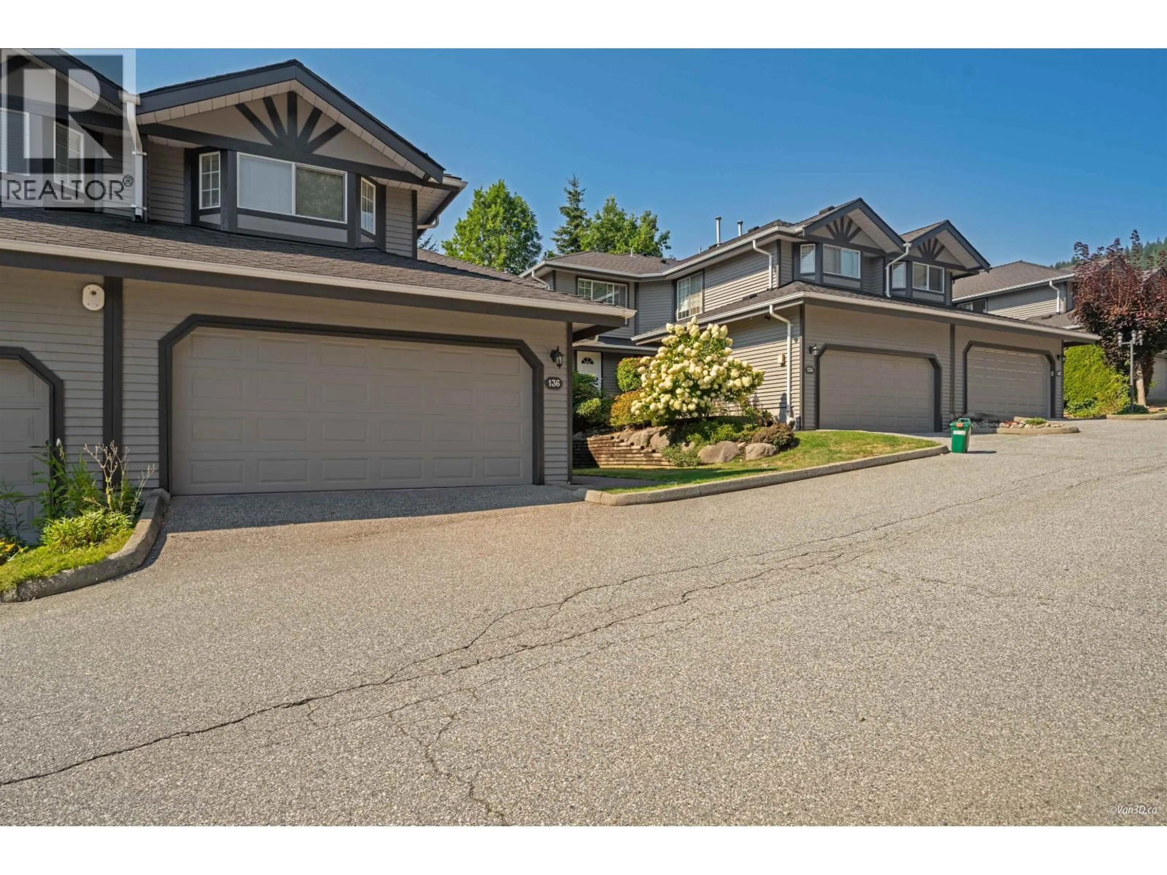 A pic from outside/outdoor area/front of a property/back of a property/a pic from drone, street for 136 - 1685 PINETREE WAY, Coquitlam British Columbia V3E3A1