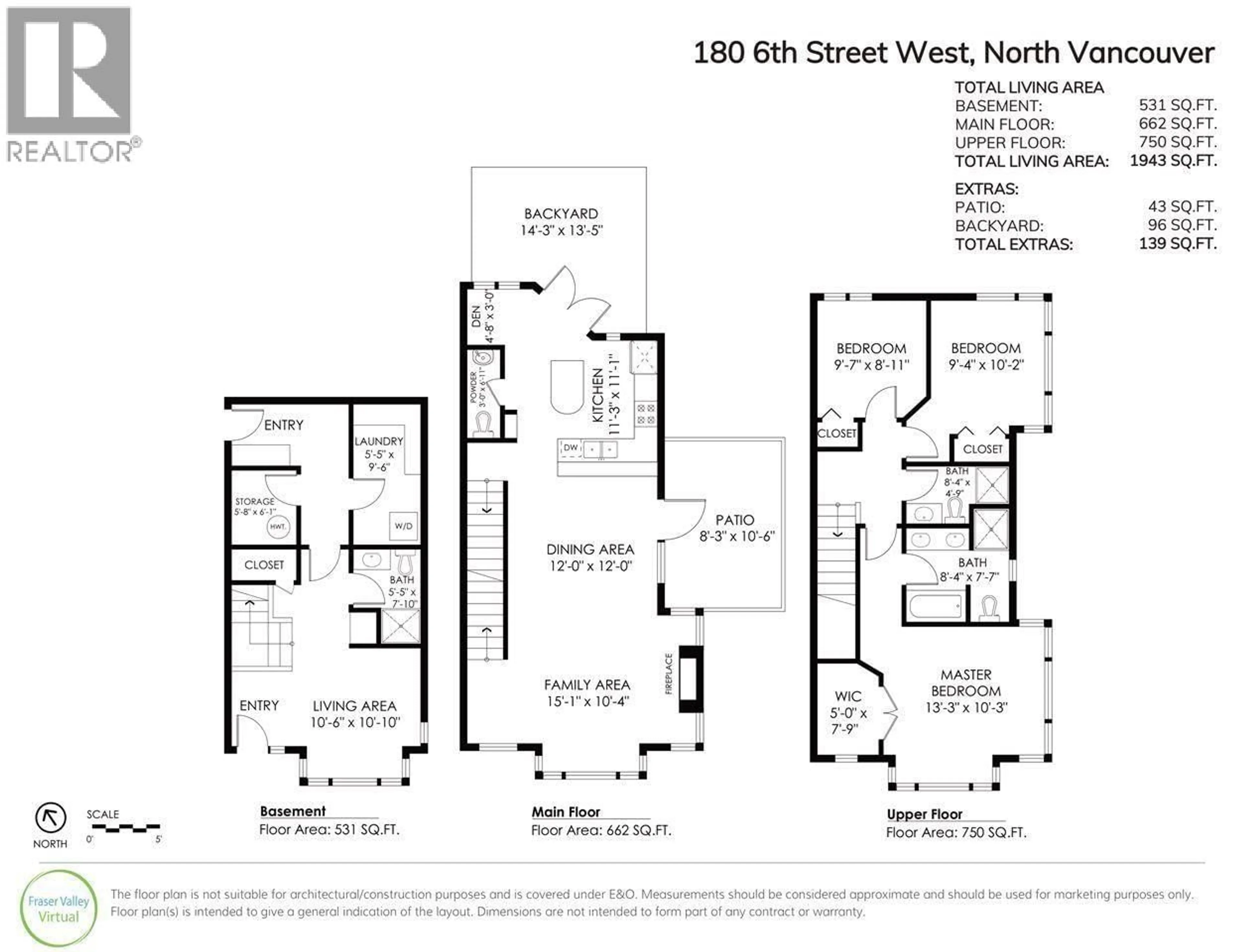 Floor plan for 180 6TH STREET, North Vancouver British Columbia V7M2M2