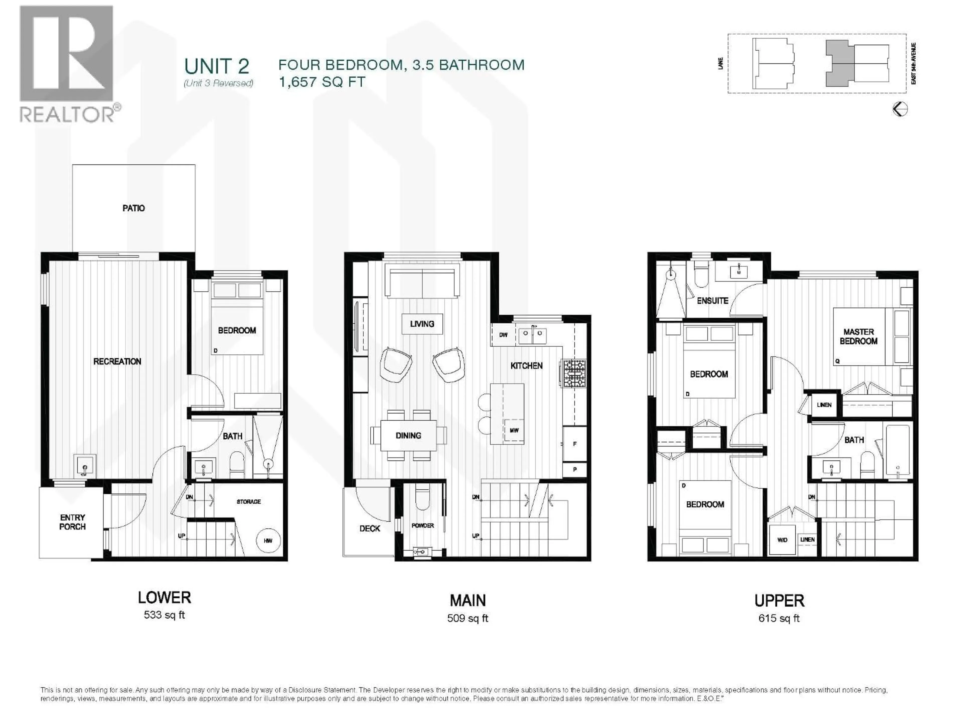 Floor plan for 2 - 2333 54TH AVENUE, Vancouver British Columbia V5S1X1
