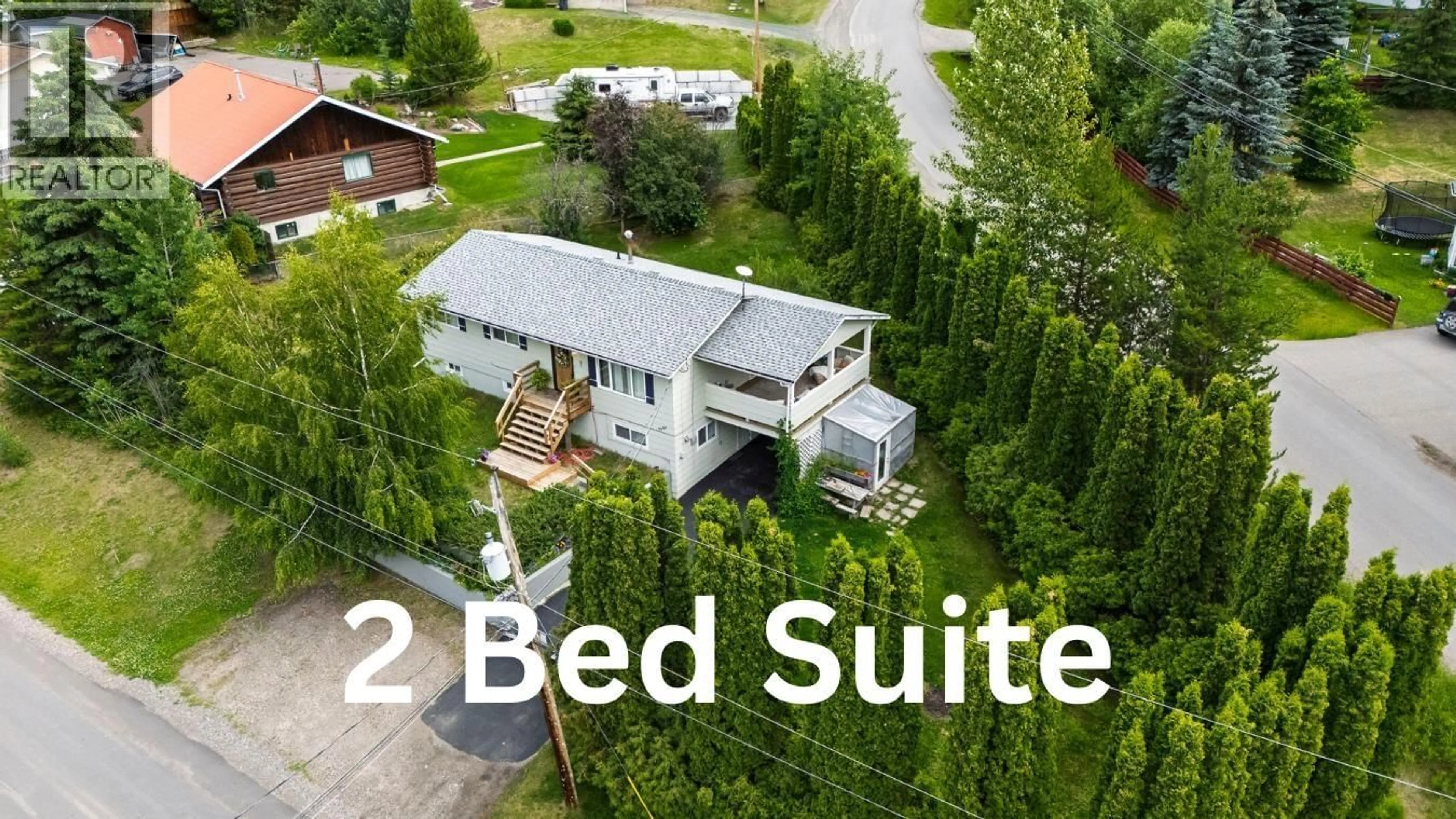 A pic from outside/outdoor area/front of a property/back of a property/a pic from drone, street for 3586 ALDERWOOD COURT, Prince George British Columbia V2K1N3