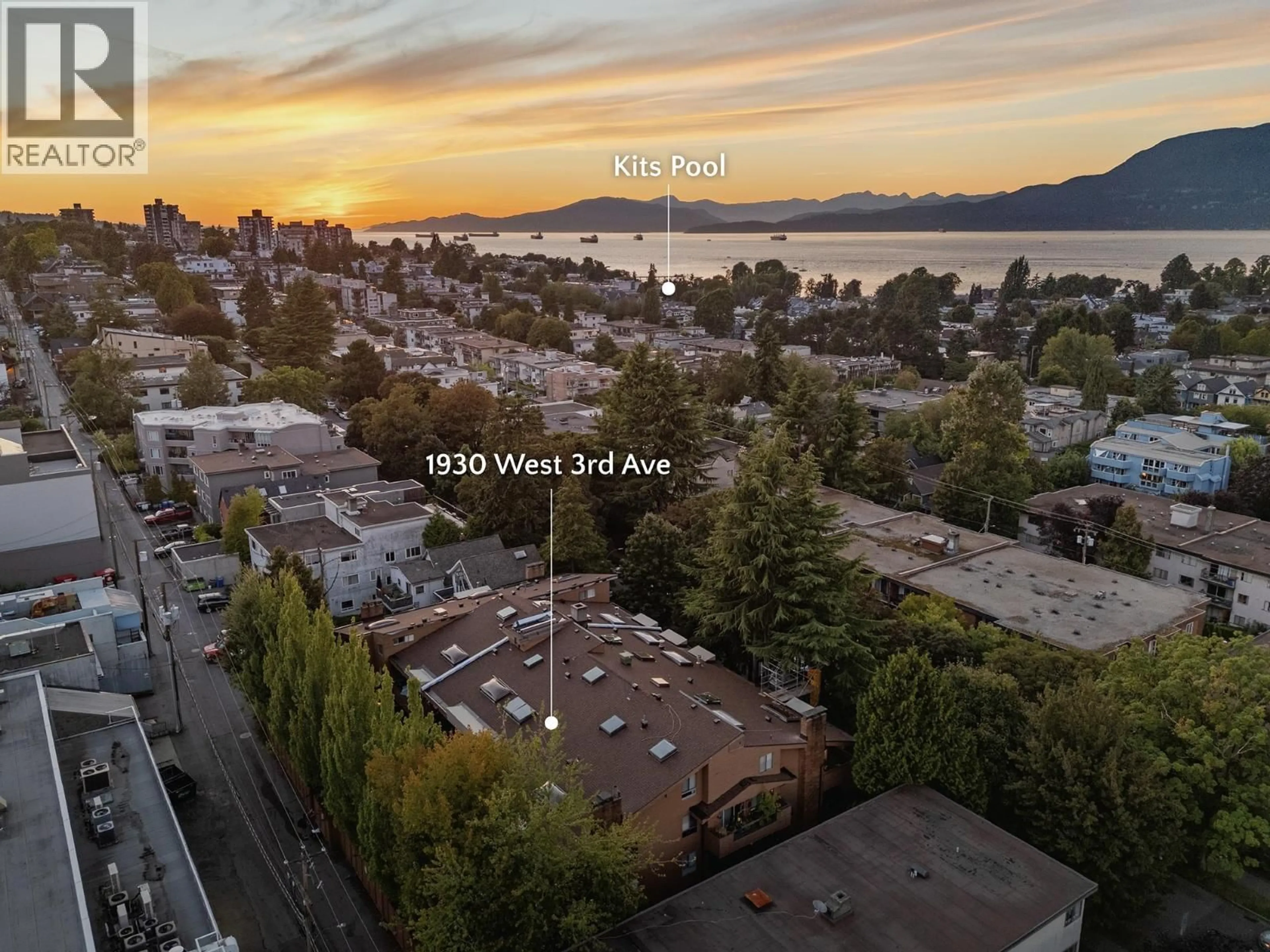A pic from outside/outdoor area/front of a property/back of a property/a pic from drone, water/lake/river/ocean view for 207 - 1930 3RD AVENUE, Vancouver British Columbia V6J1L1