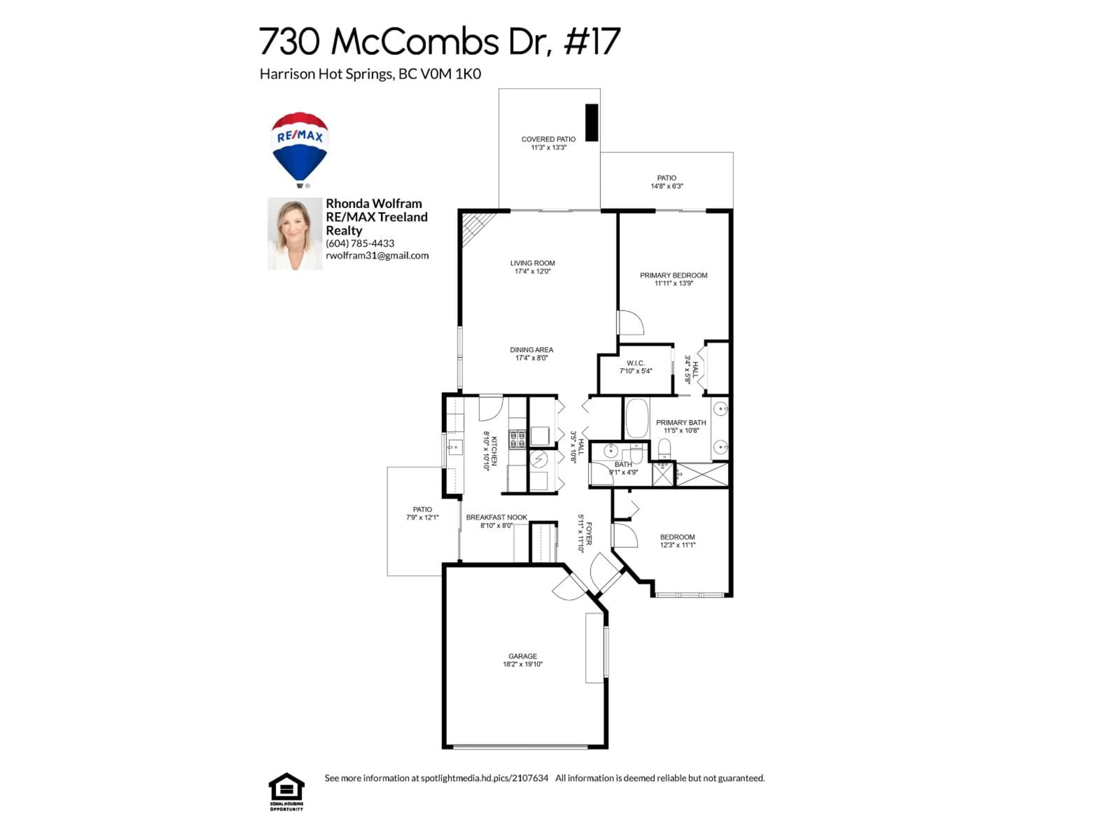 Floor plan for 17 - 730 MCCOMBS DRIVE, Harrison Hot Springs British Columbia V0M1K0