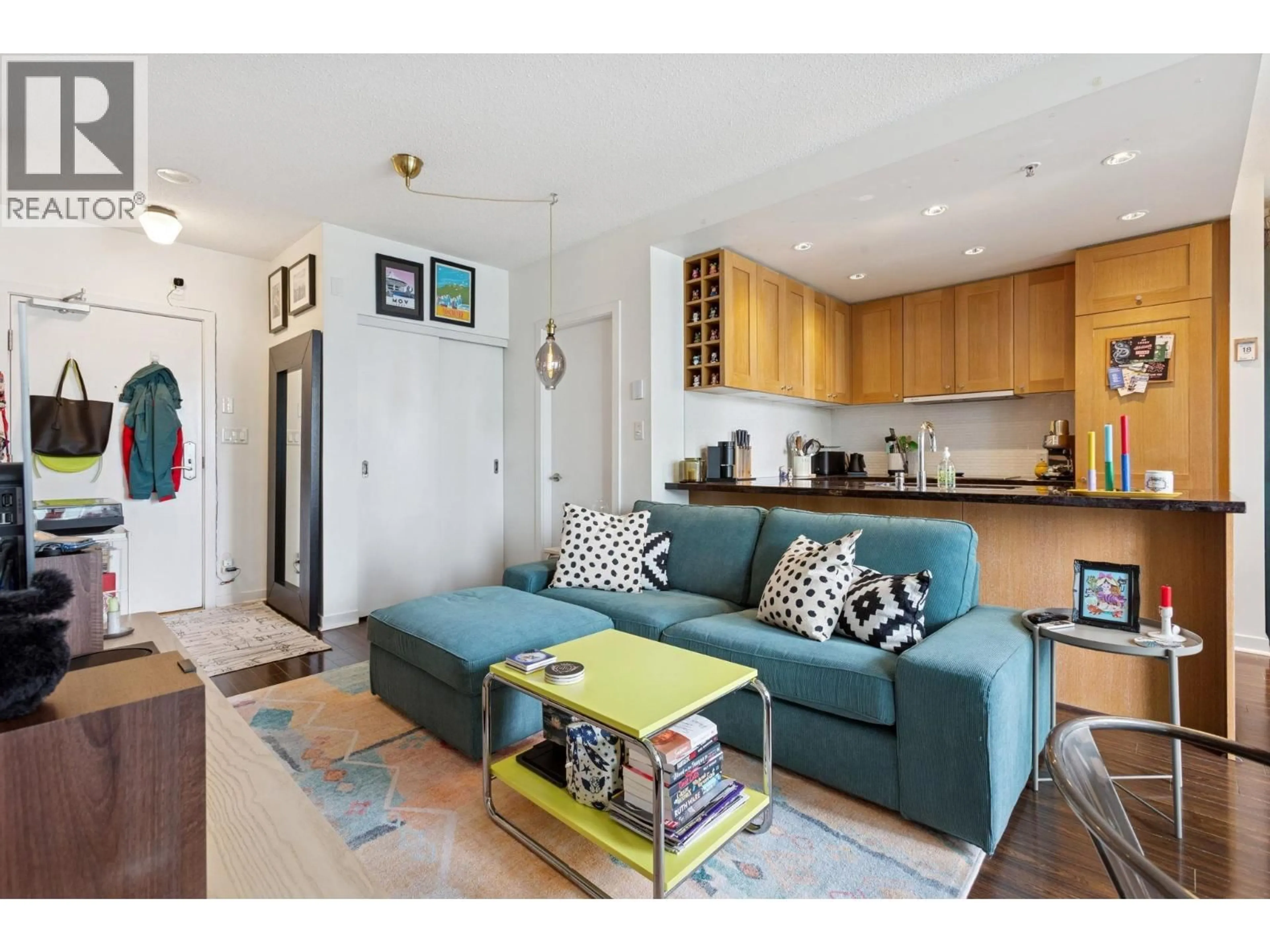 Living room with furniture, wood/laminate floor for 1003 - 821 CAMBIE STREET, Vancouver British Columbia V6B0E3