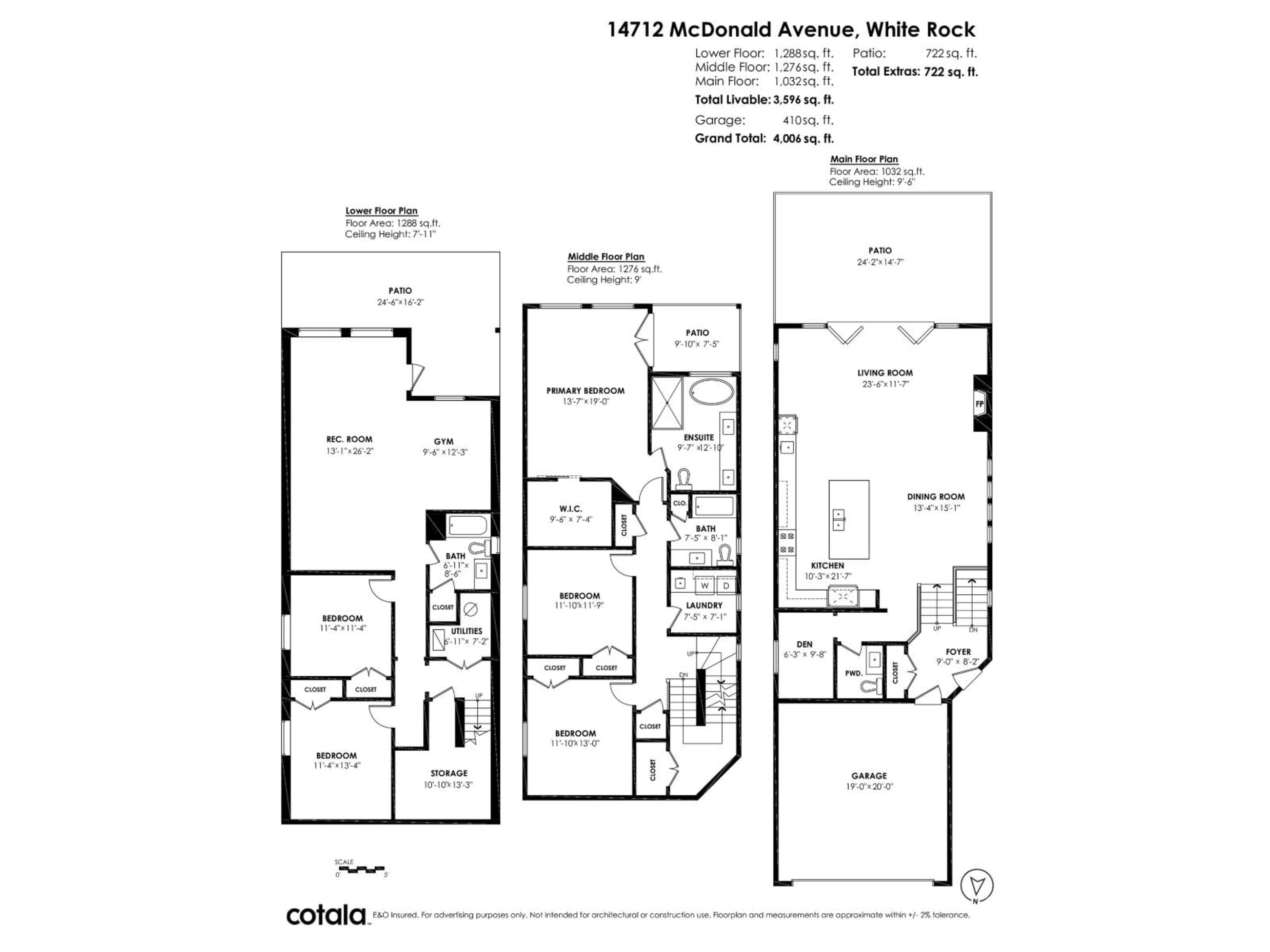 Floor plan for 14712 MCDONALD, White Rock British Columbia V4B2C8