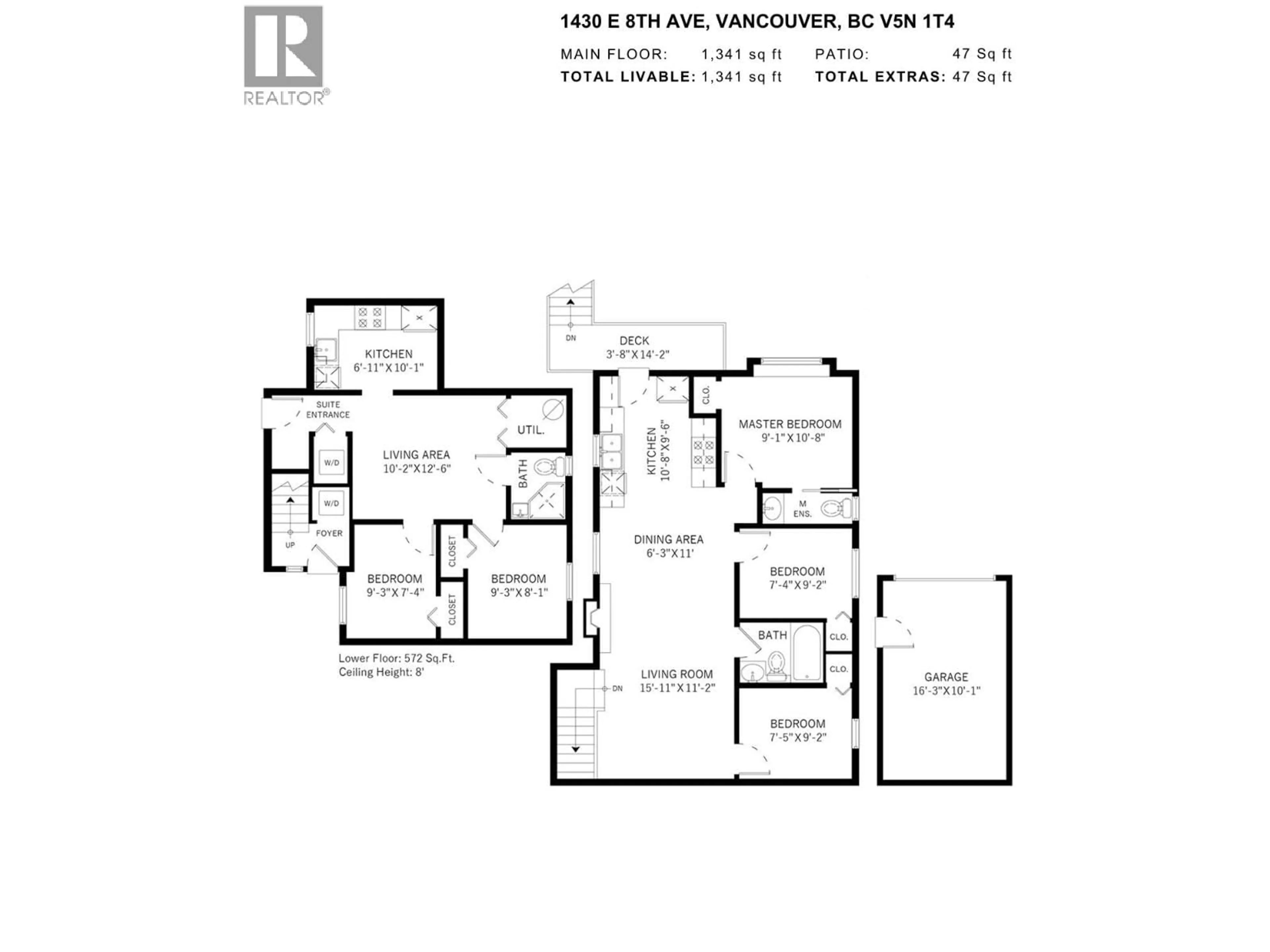 Floor plan for 1430 8TH AVENUE, Vancouver British Columbia V5N1T4