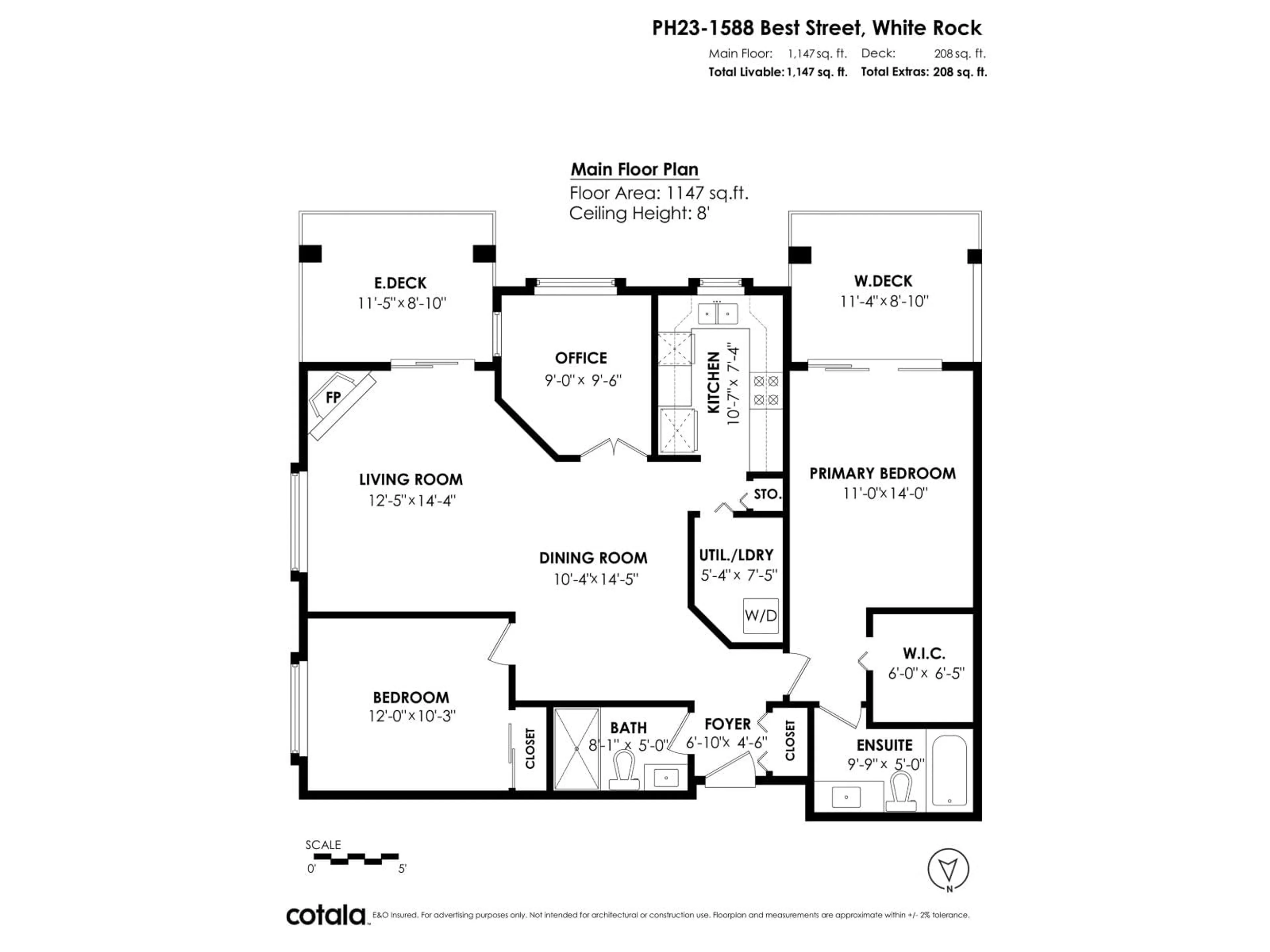 Floor plan for PH23 - 1588 BEST, White Rock British Columbia V4B4G1