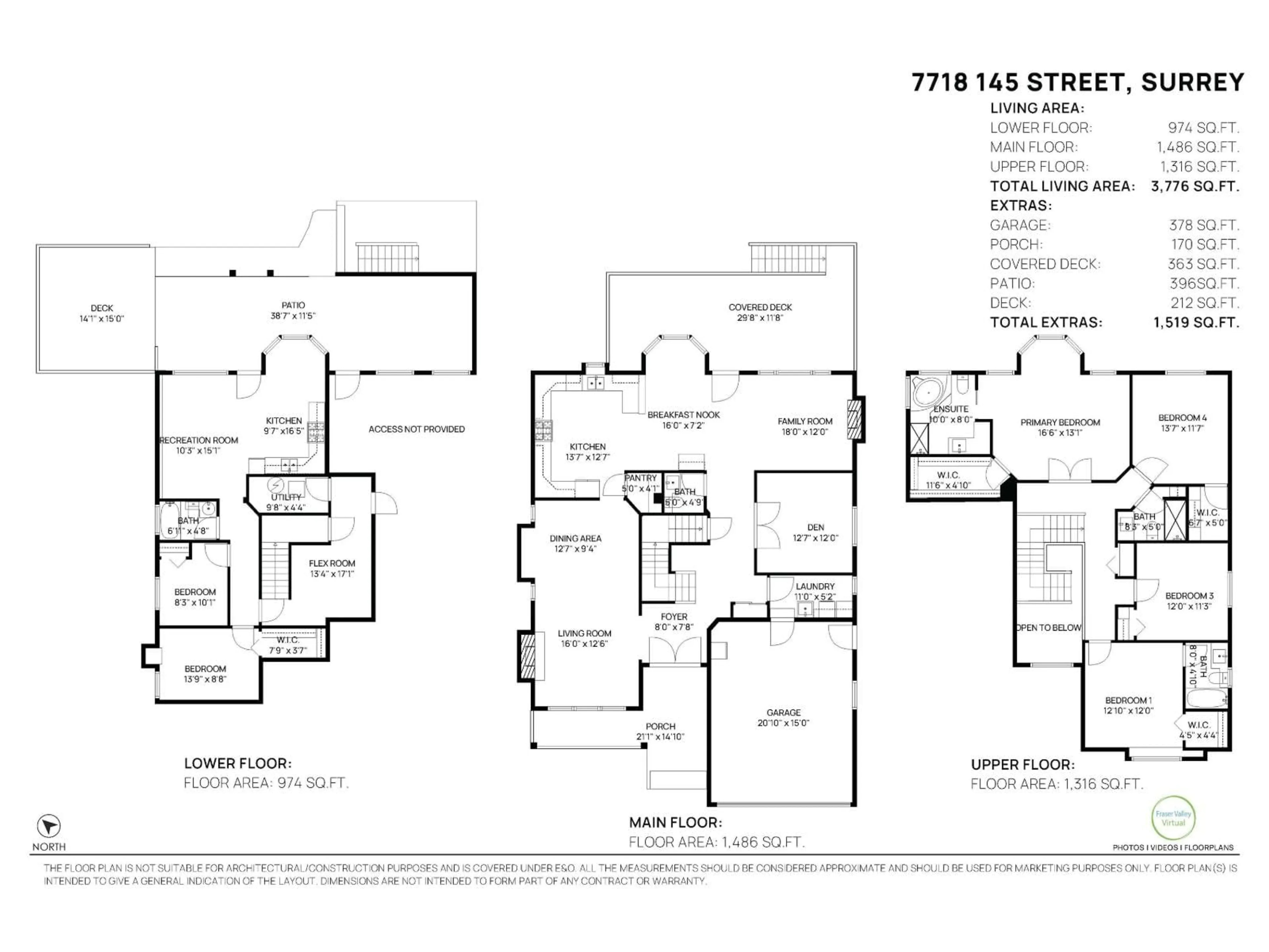 Floor plan for 7718 145, Surrey British Columbia V3S9C4