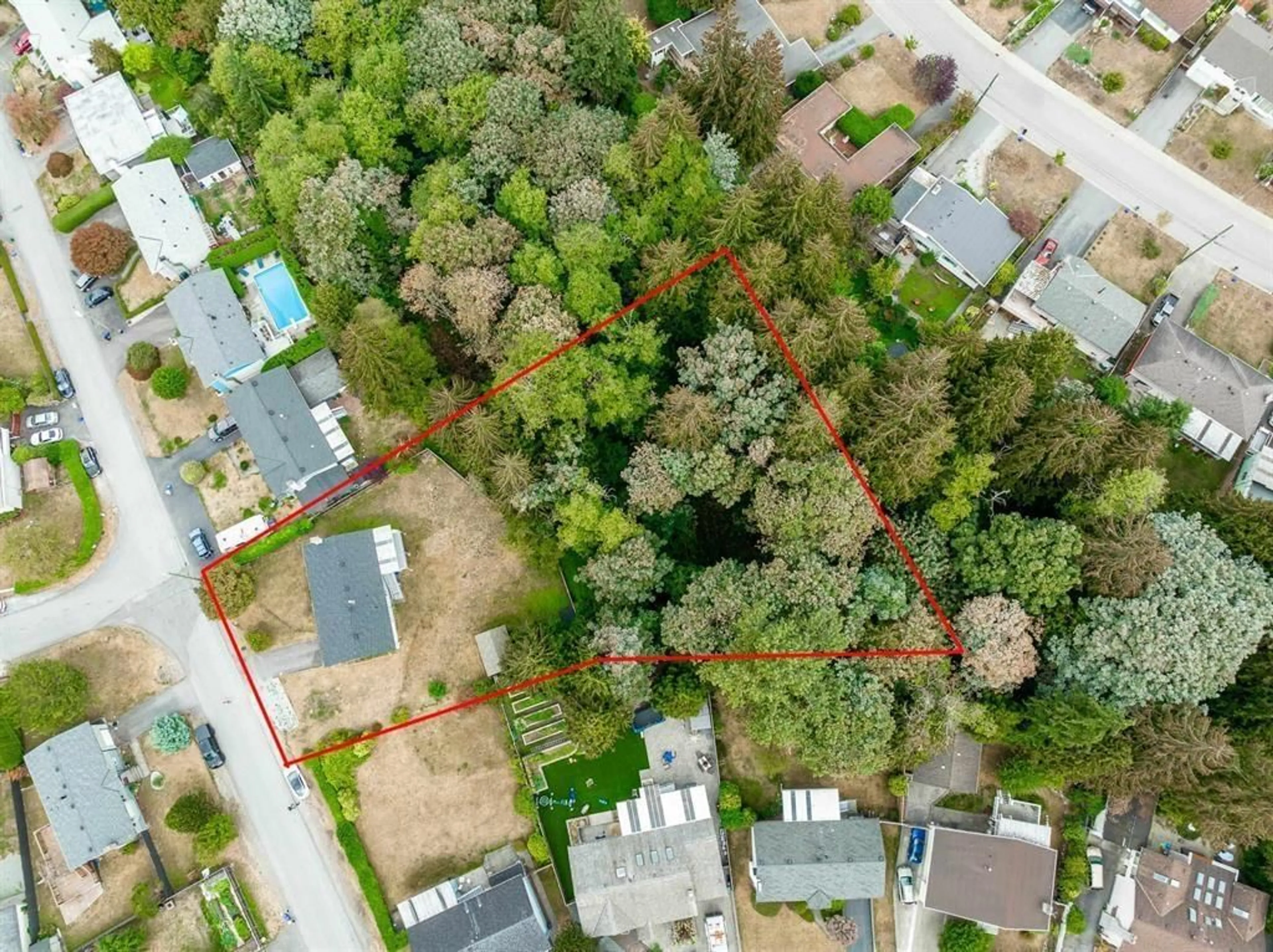 A pic from outside/outdoor area/front of a property/back of a property/a pic from drone, forest/trees view for 11276 KENDALE, Delta British Columbia V4C3P9