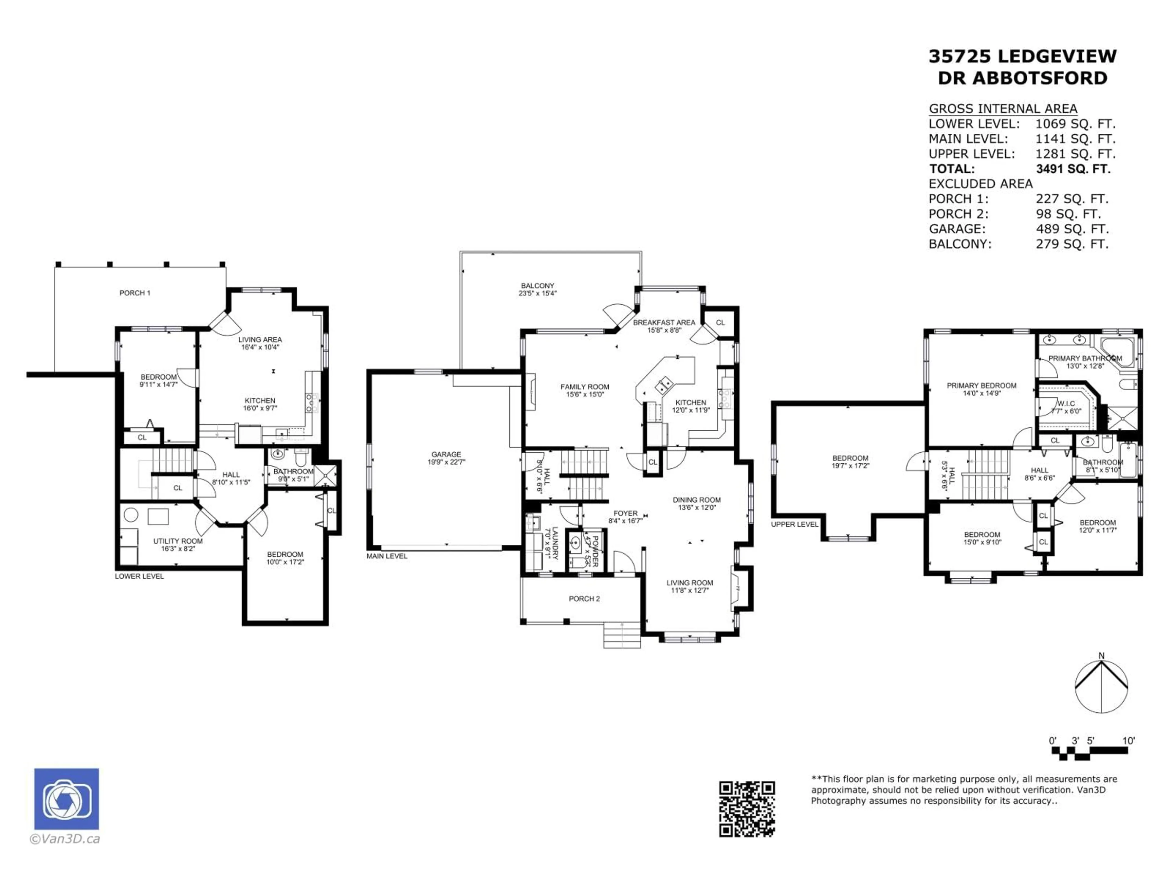 Floor plan for 35725 LEDGEVIEW, Abbotsford British Columbia V3G2Z2