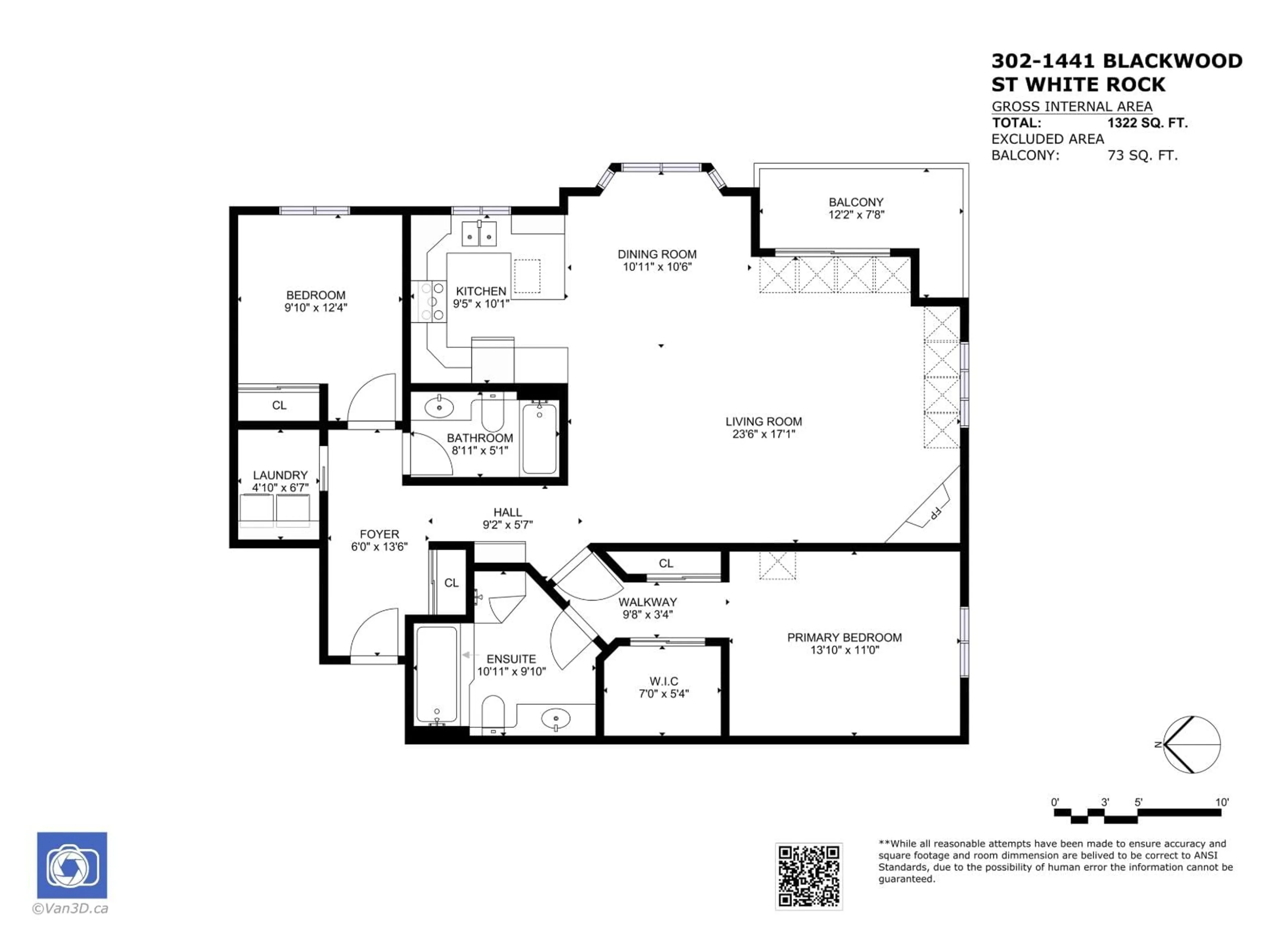 Floor plan for 302 - 1441 BLACKWOOD, White Rock British Columbia V4B3V6