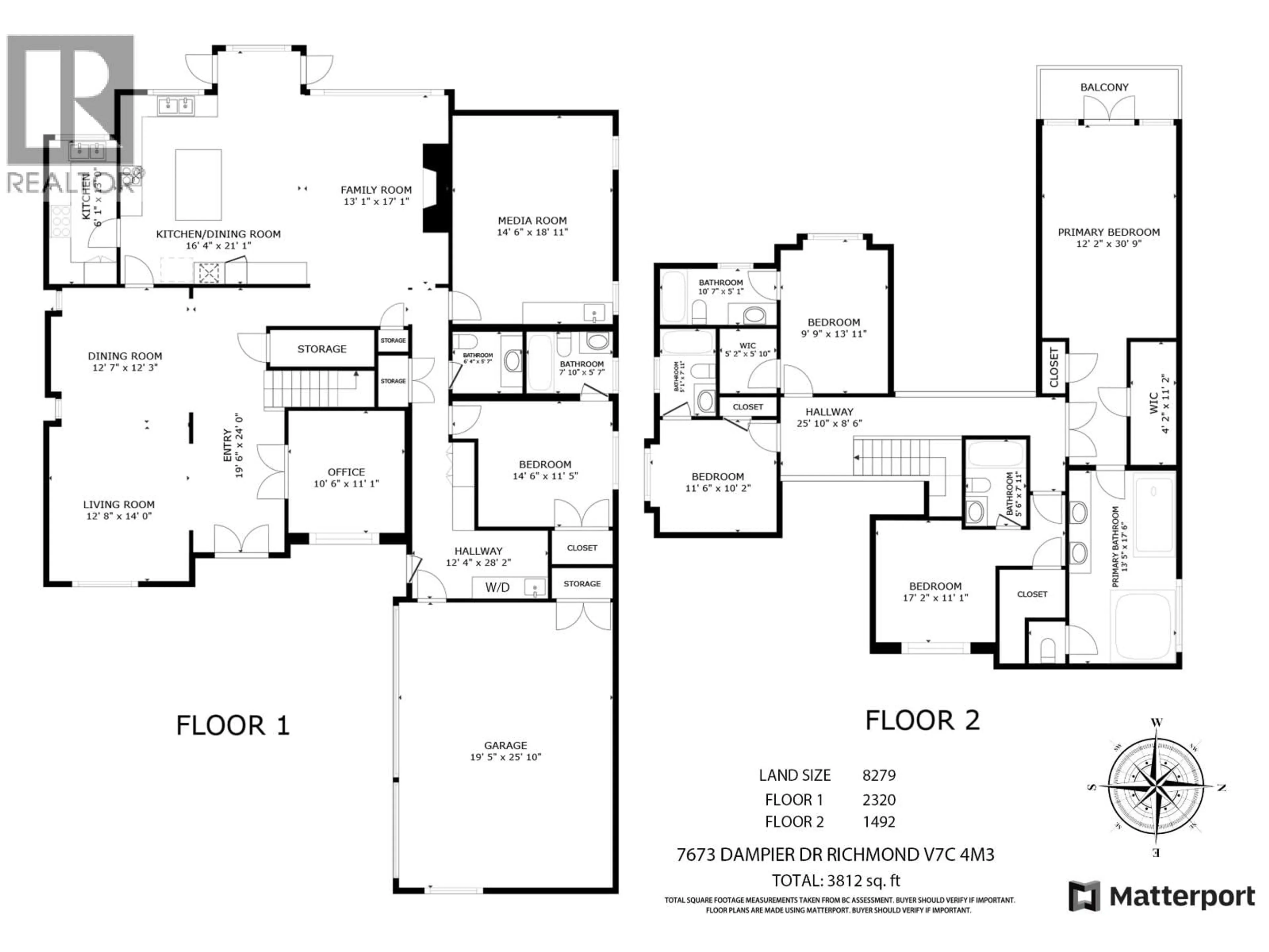 Floor plan for 7673 DAMPIER DRIVE, Richmond British Columbia V7C4M3