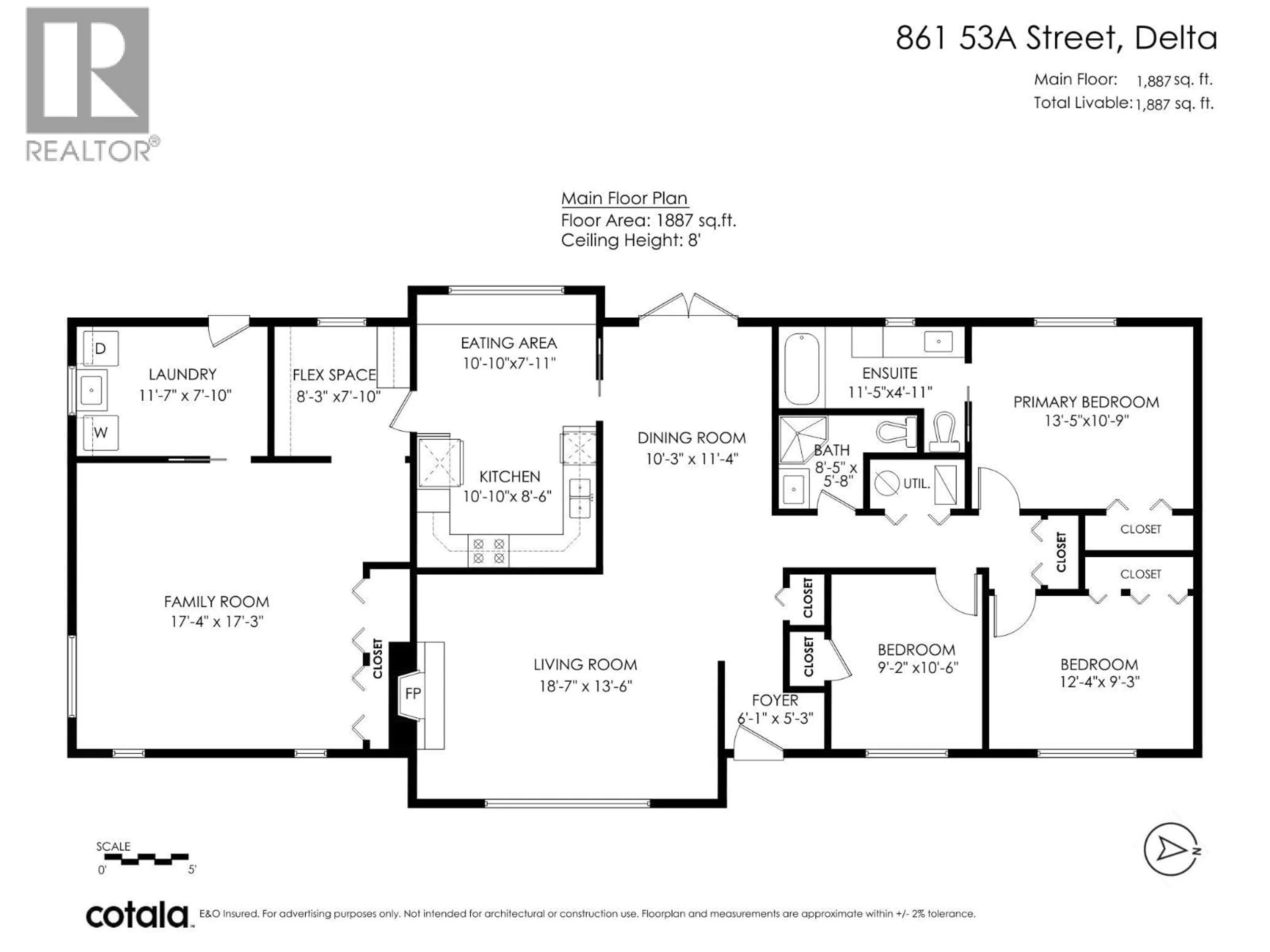 Floor plan for 861 53A STREET, Delta British Columbia V4M3C8