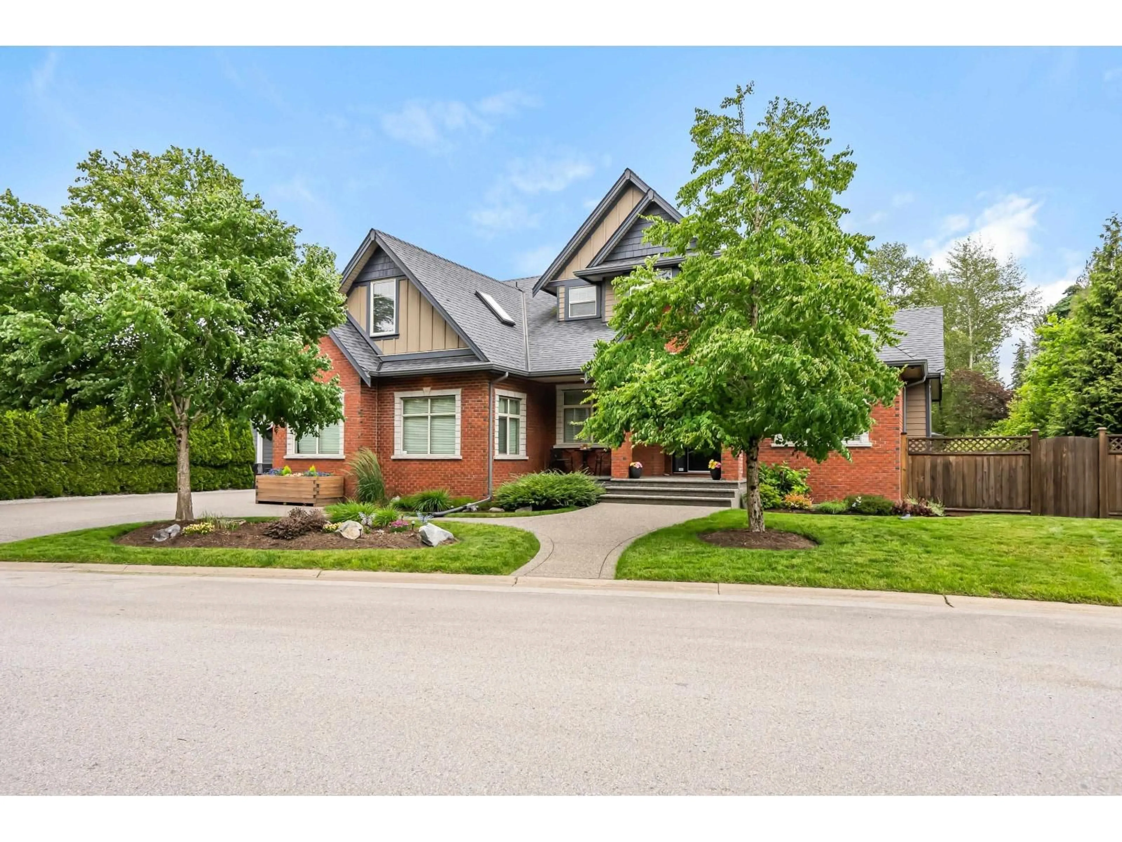 Home with brick exterior material, street for 5214 219A, Langley British Columbia V2Y0G6