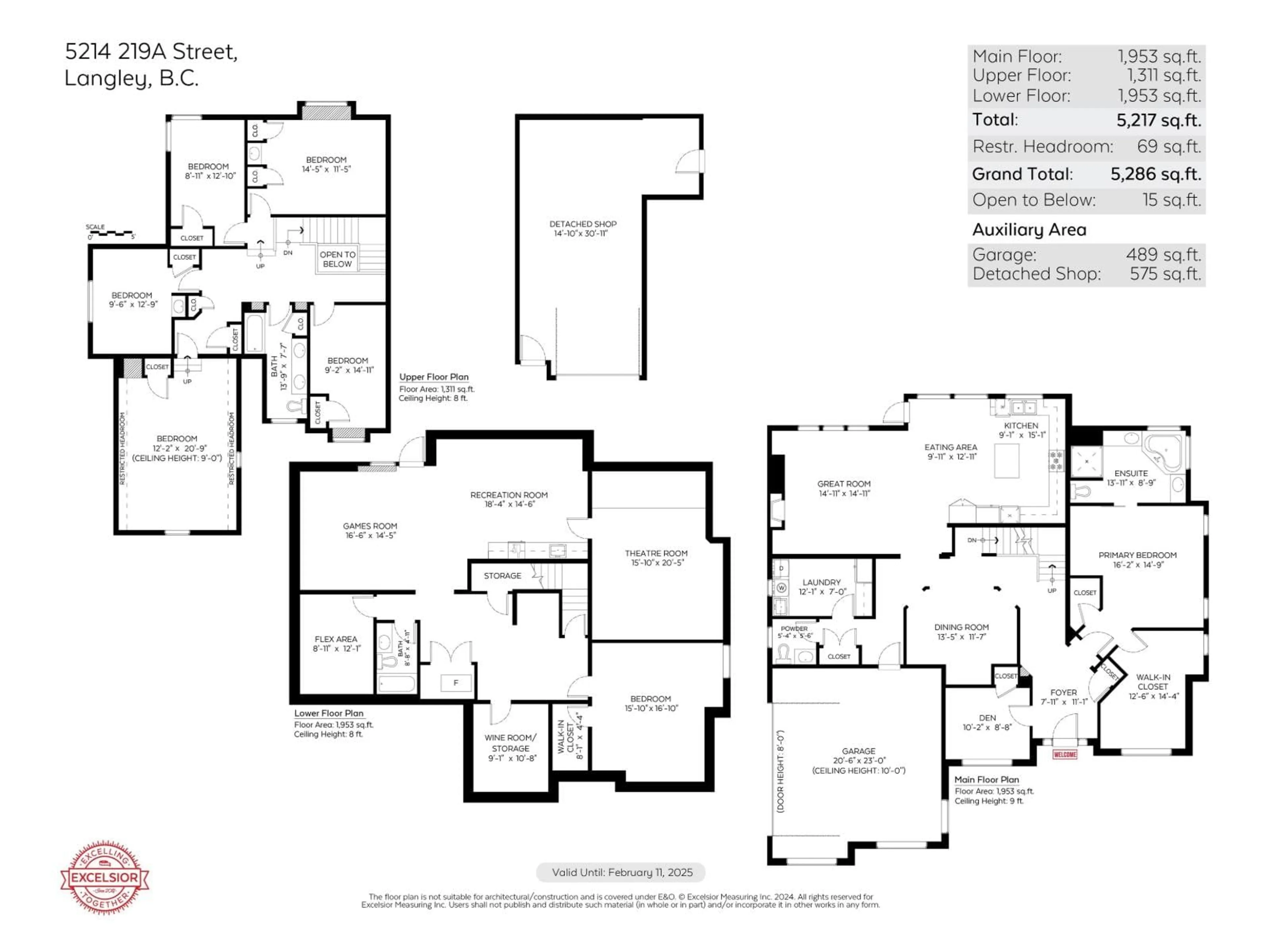 Floor plan for 5214 219A, Langley British Columbia V2Y0G6