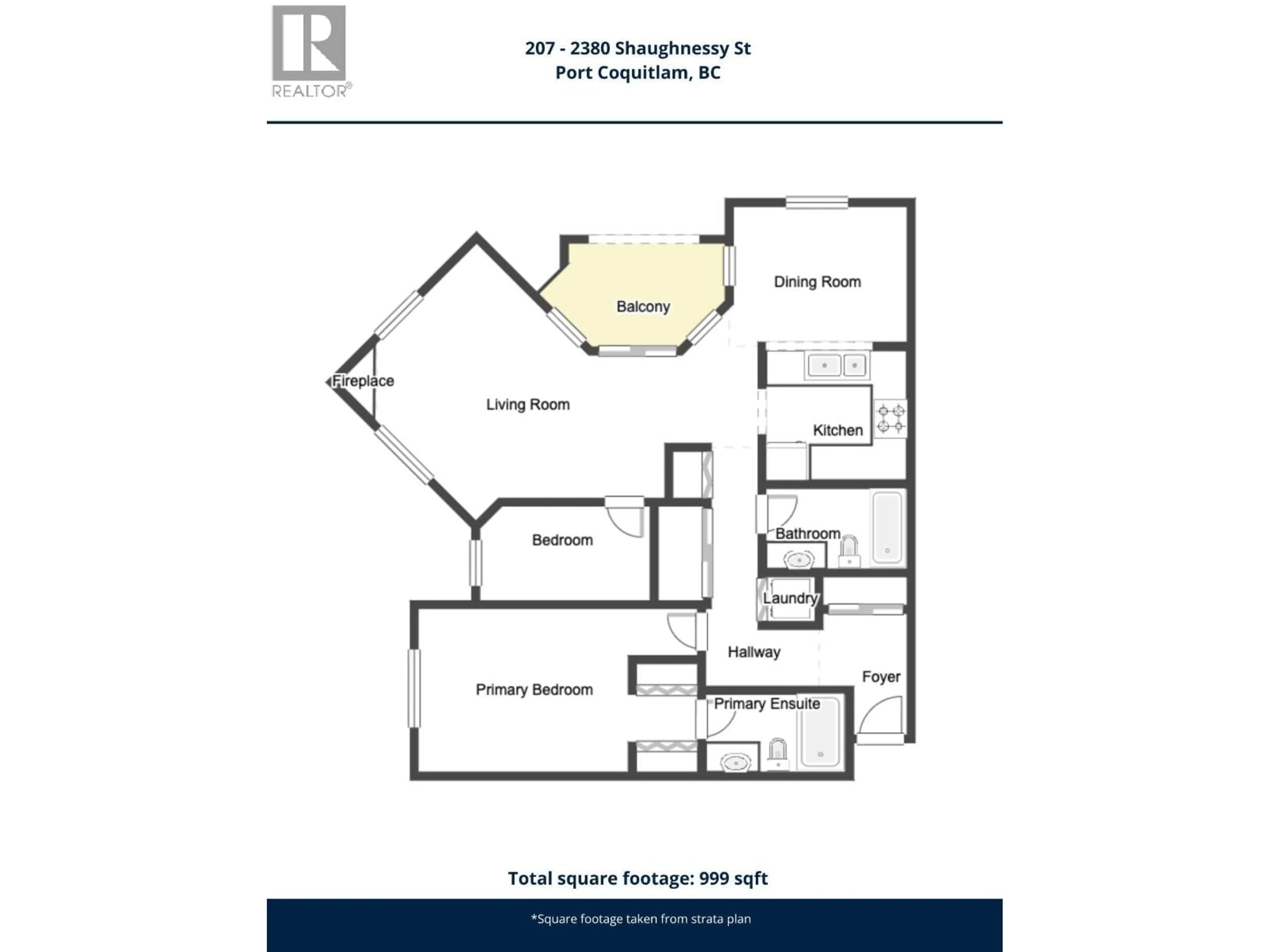 Floor plan for 207 - 2380 SHAUGHNESSY STREET, Port Coquitlam British Columbia V3C3E3