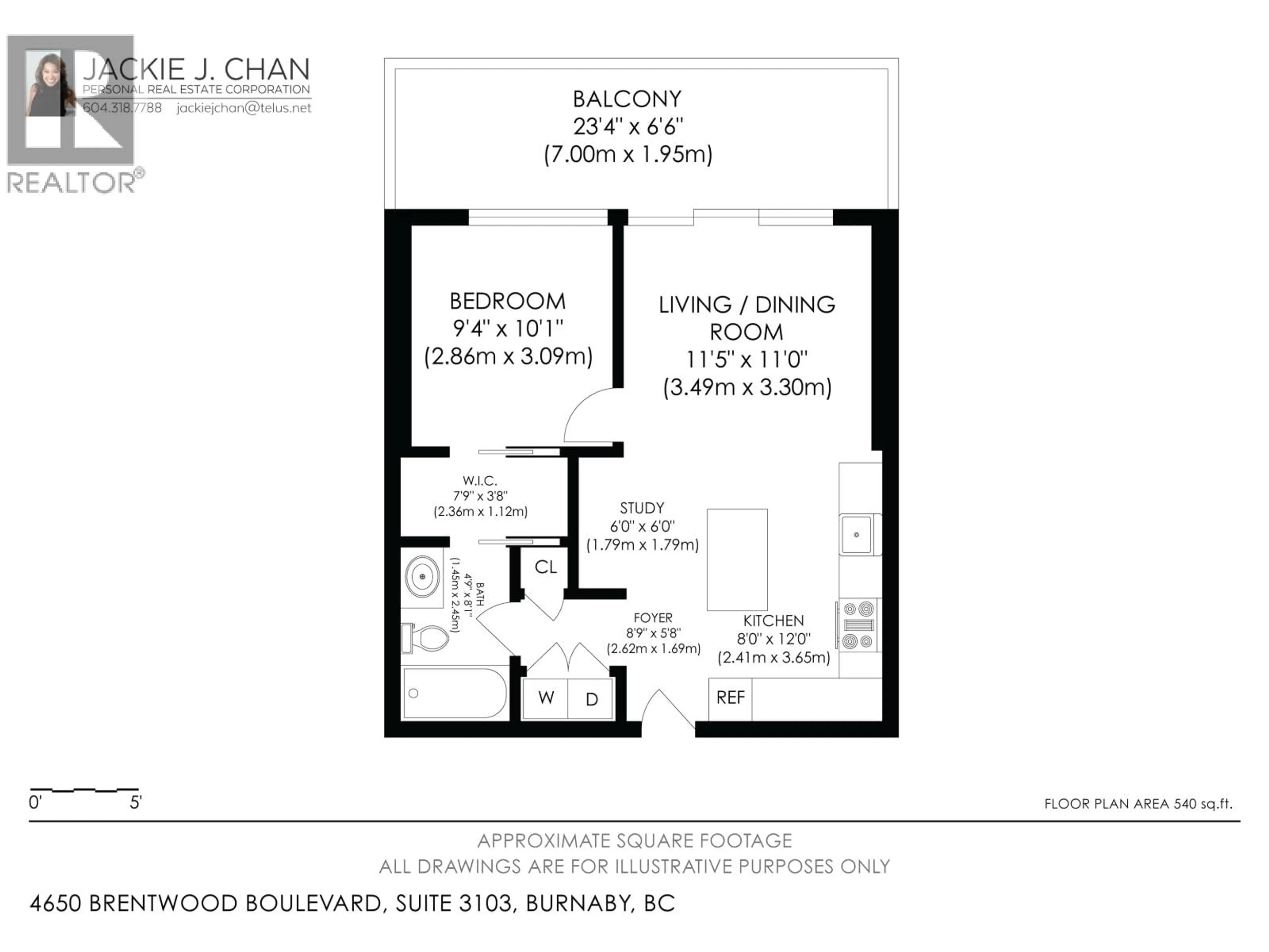 Floor plan for 3103 - 4650 BRENTWOOD BOULEVARD, Burnaby British Columbia V5C0M3