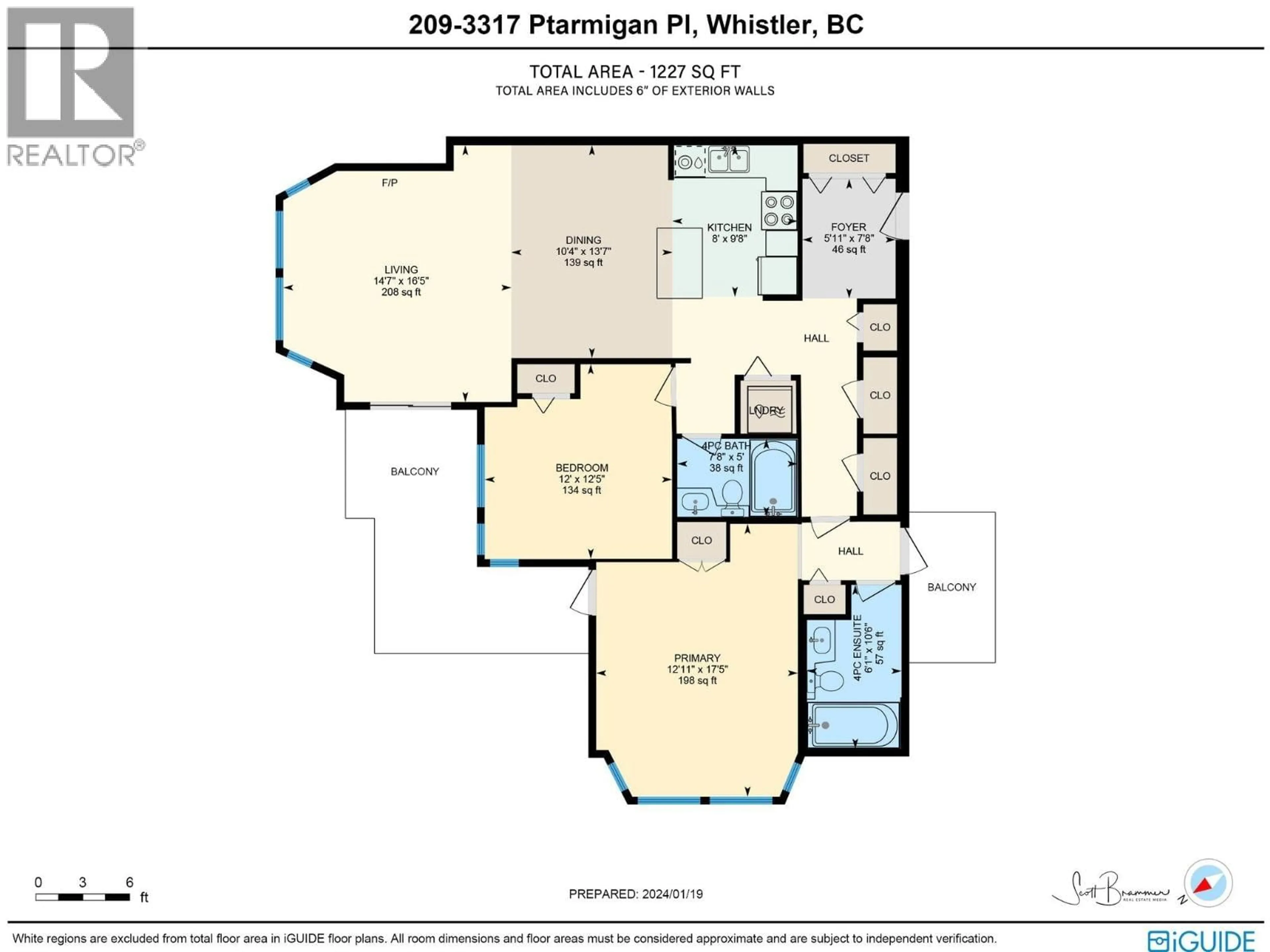 Floor plan for 209 - 3317 PTARMIGAN PLACE, Whistler British Columbia V8E0V7