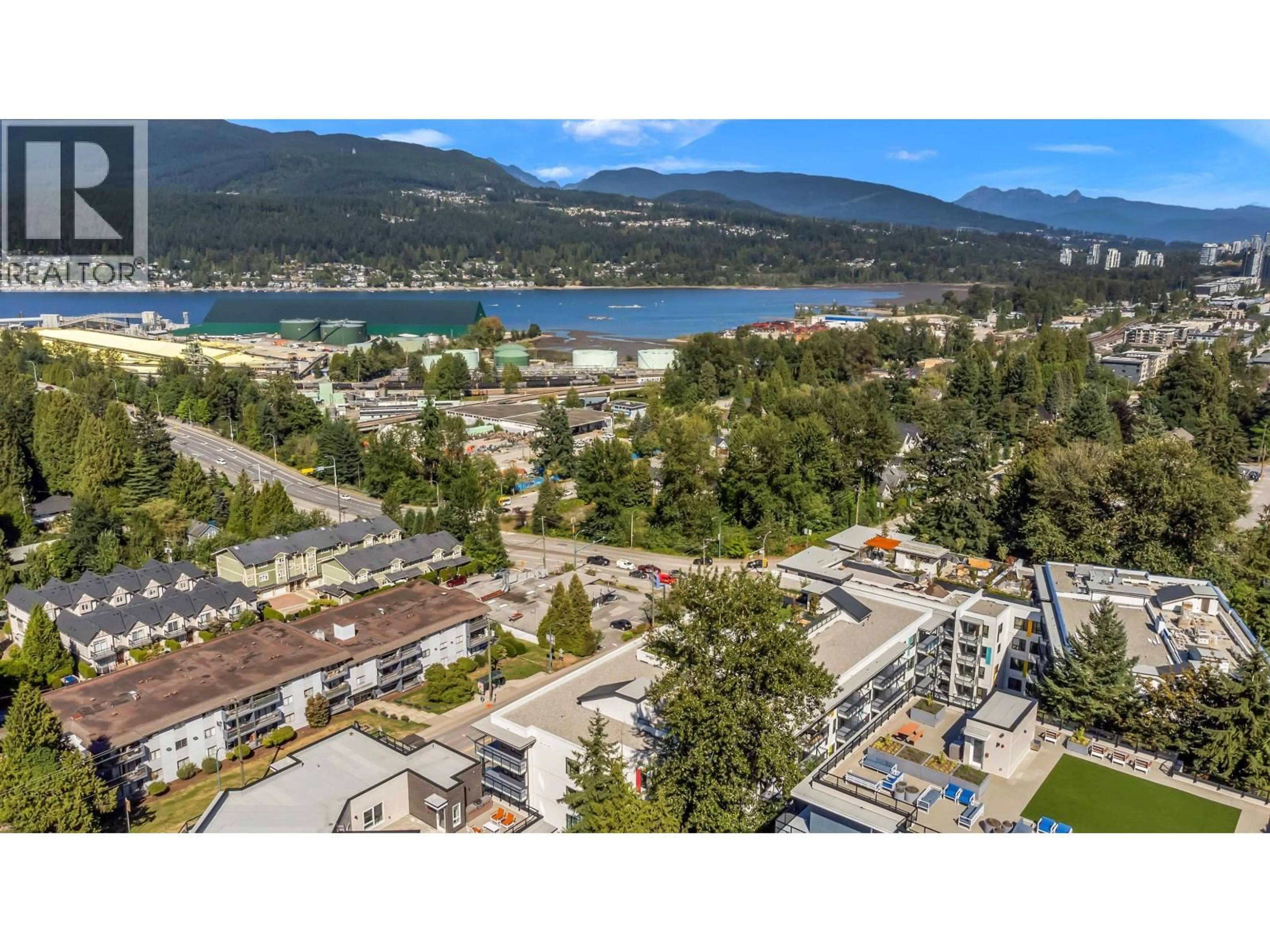 A pic from outside/outdoor area/front of a property/back of a property/a pic from drone, mountain view for 514 - 2015 ST. JOHNS STREET, Port Moody British Columbia V3H0N5