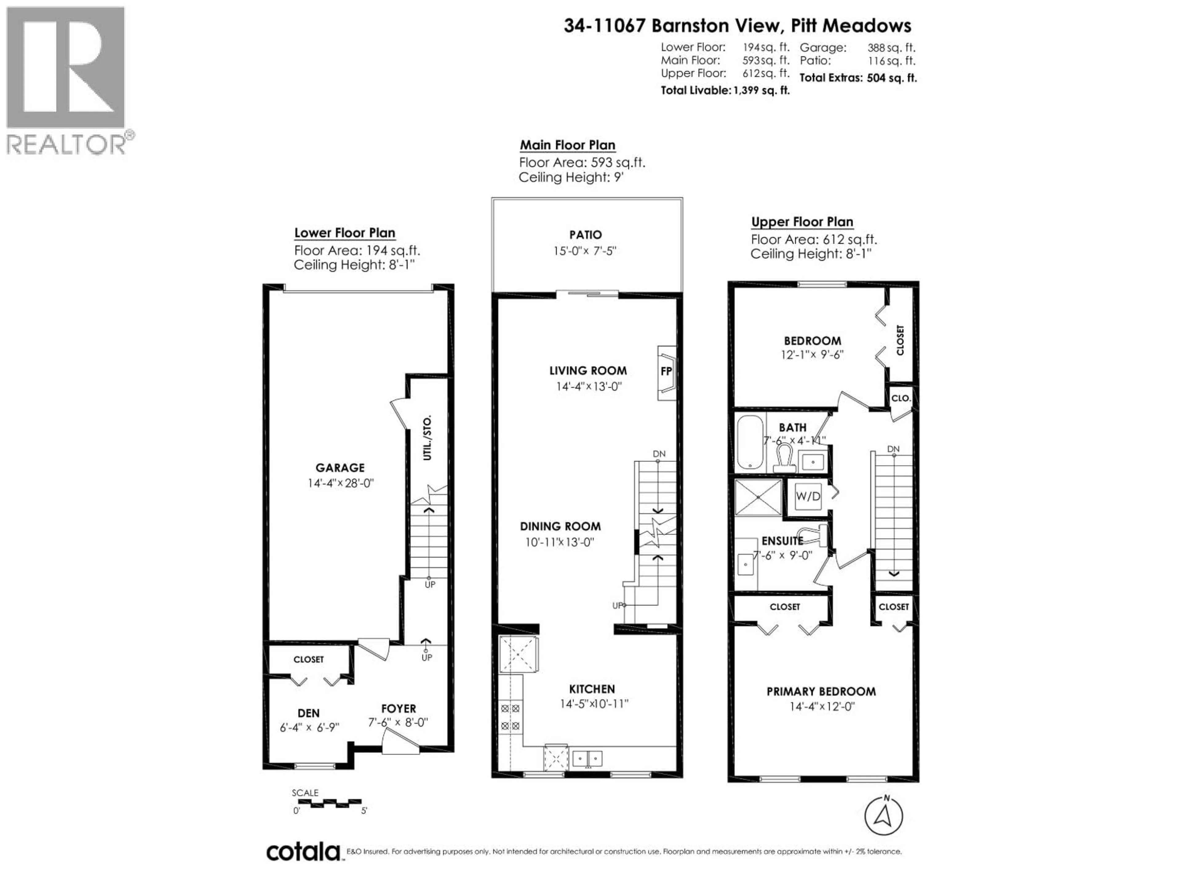 Floor plan for 34 - 11067 BARNSTON VIEW ROAD, Pitt Meadows British Columbia V3Y2X3