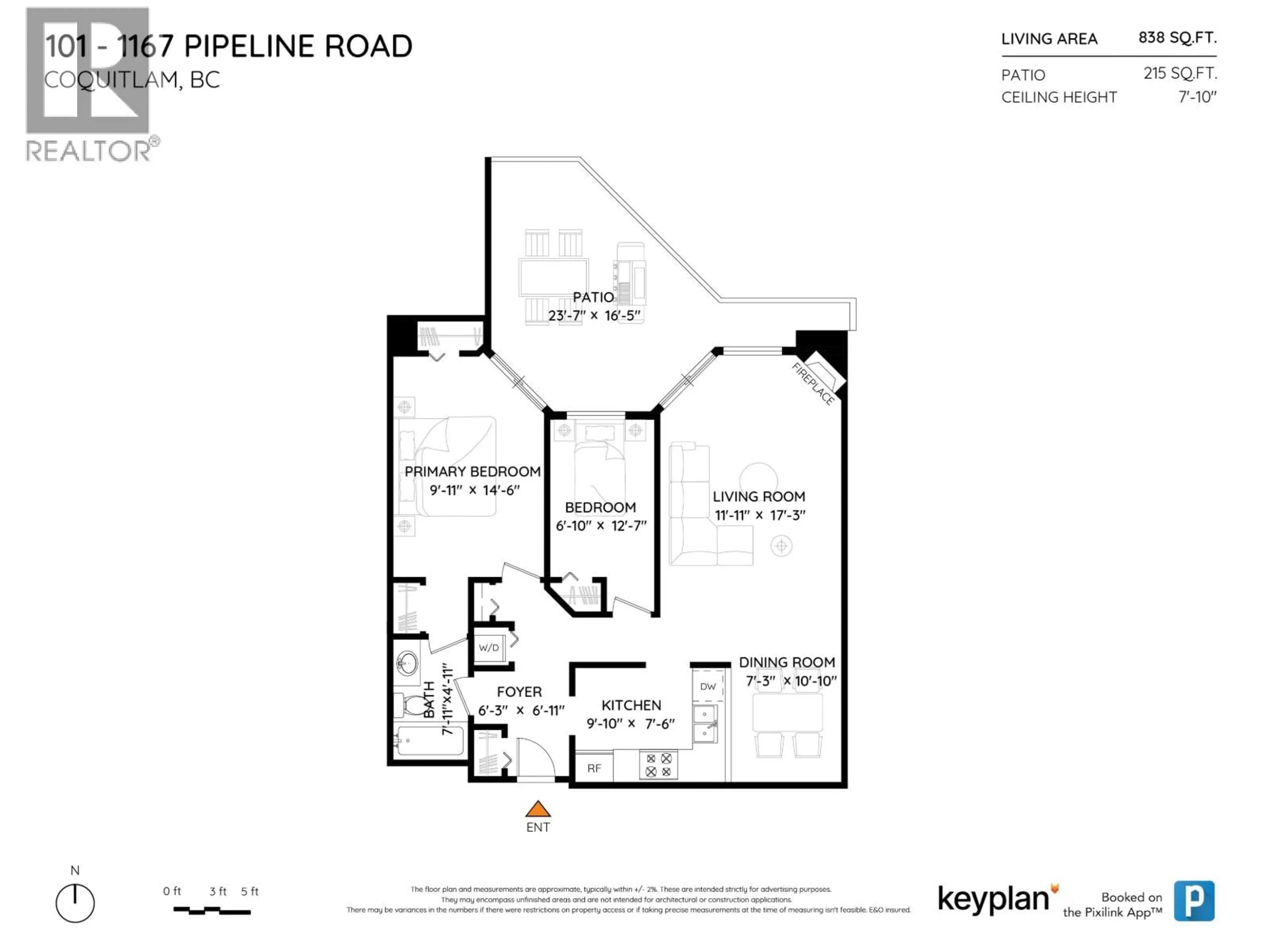 Floor plan for 101 - 1167 PIPELINE ROAD, Coquitlam British Columbia V3B4R9