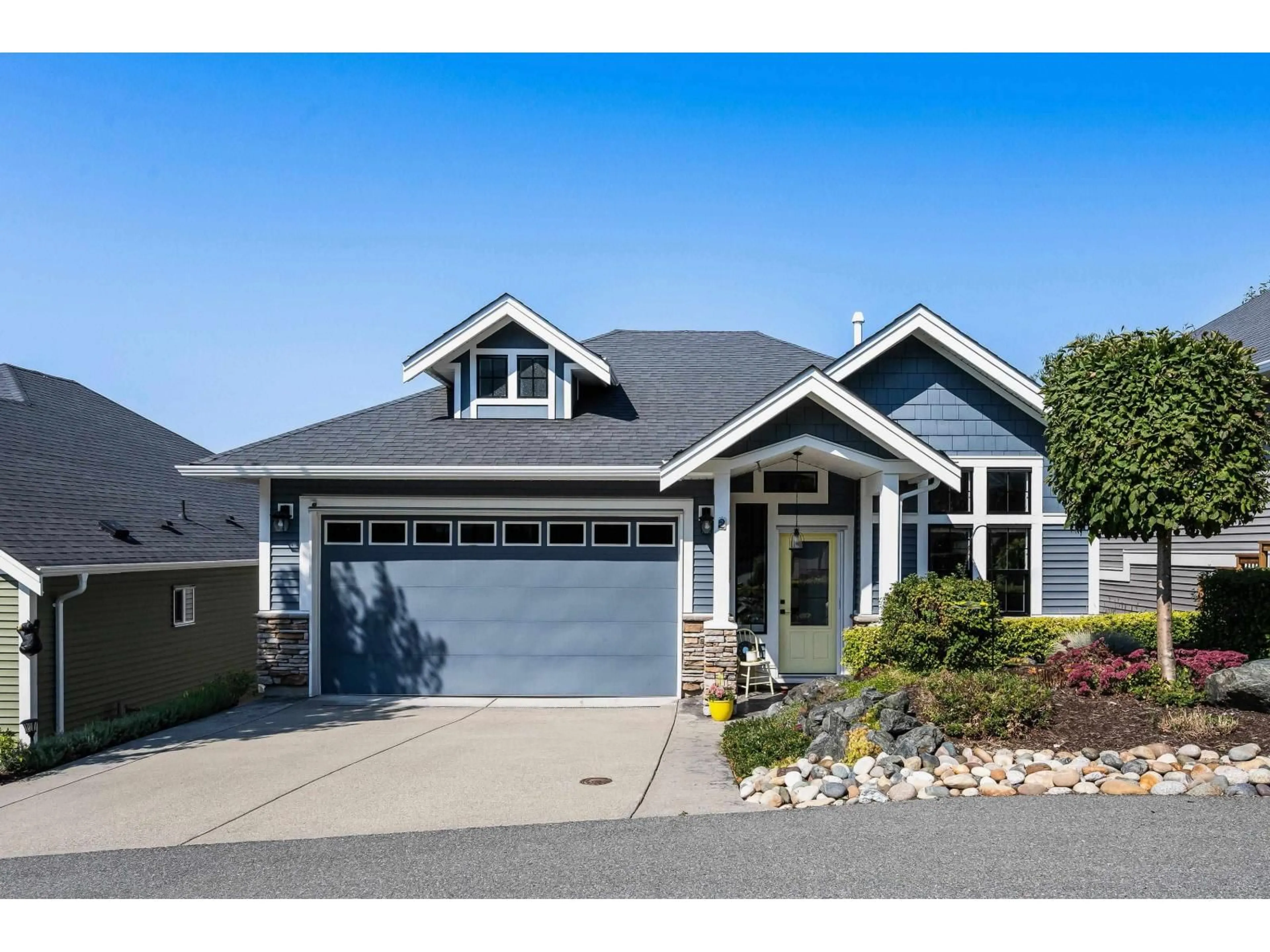 Home with vinyl exterior material, street for 2 - 47045 SYLVAN DRIVE, Chilliwack British Columbia V2R0X6
