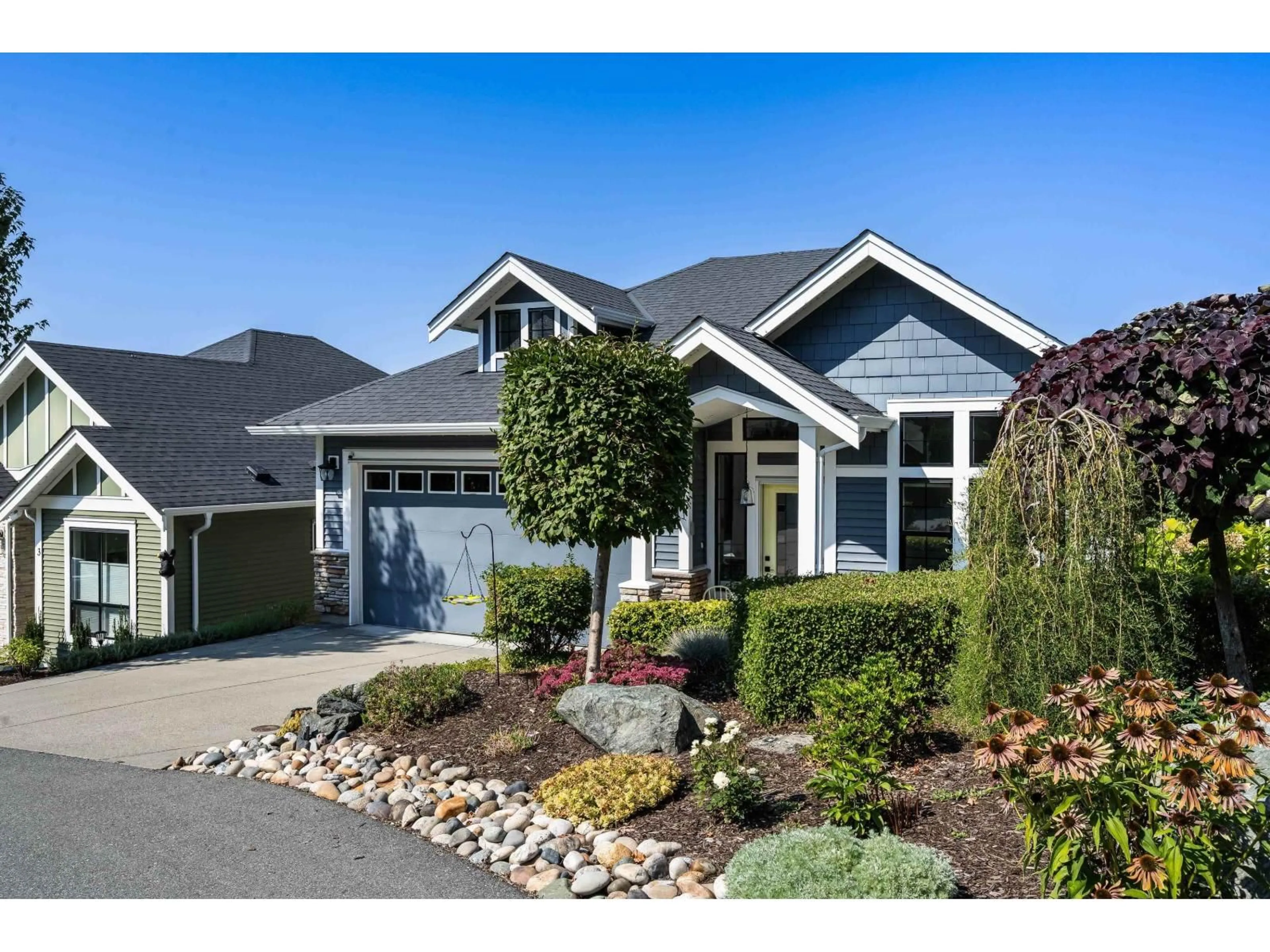 Home with vinyl exterior material, street for 2 - 47045 SYLVAN DRIVE, Chilliwack British Columbia V2R0X6