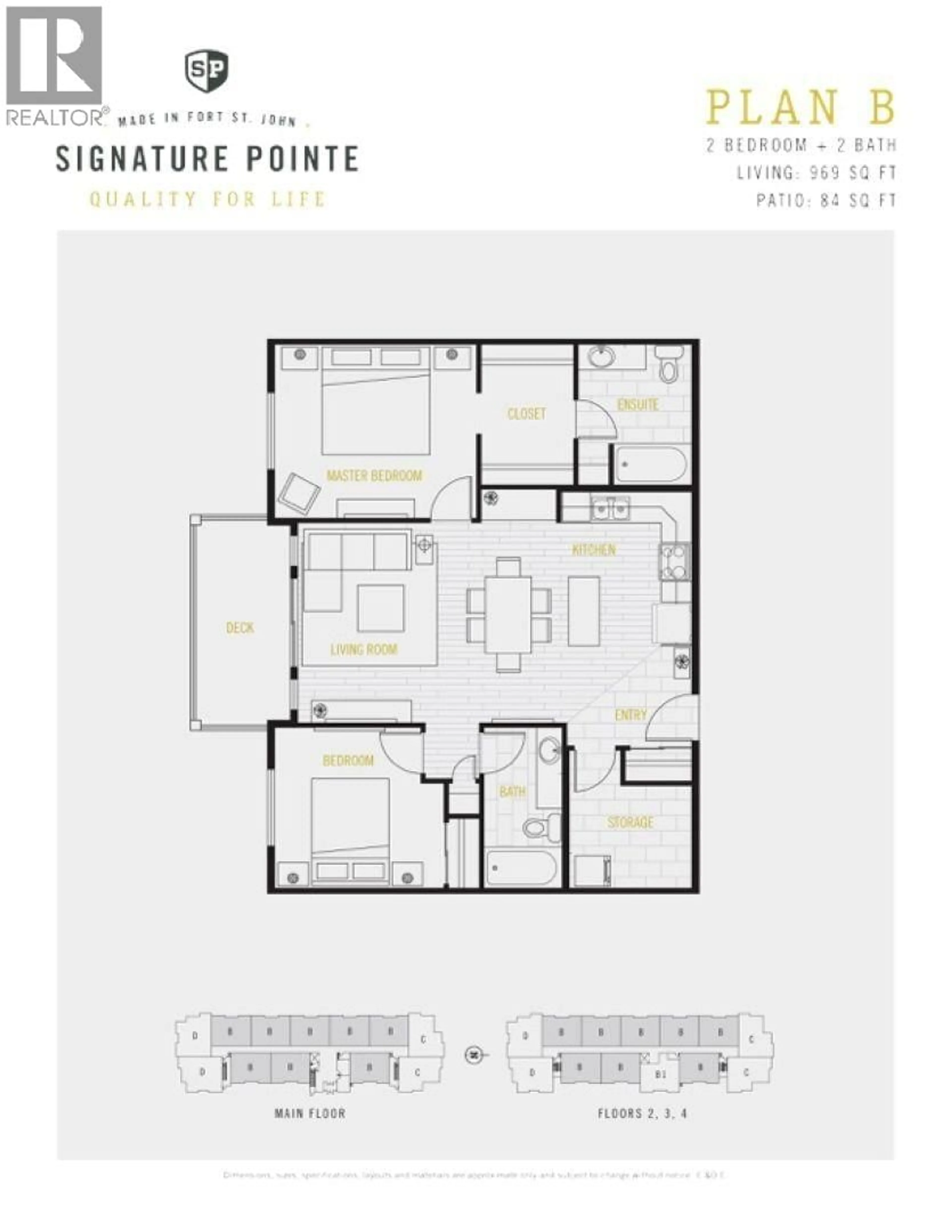 Floor plan for 409 - 11205 105 AVENUE, Fort St. John British Columbia V1J0L3