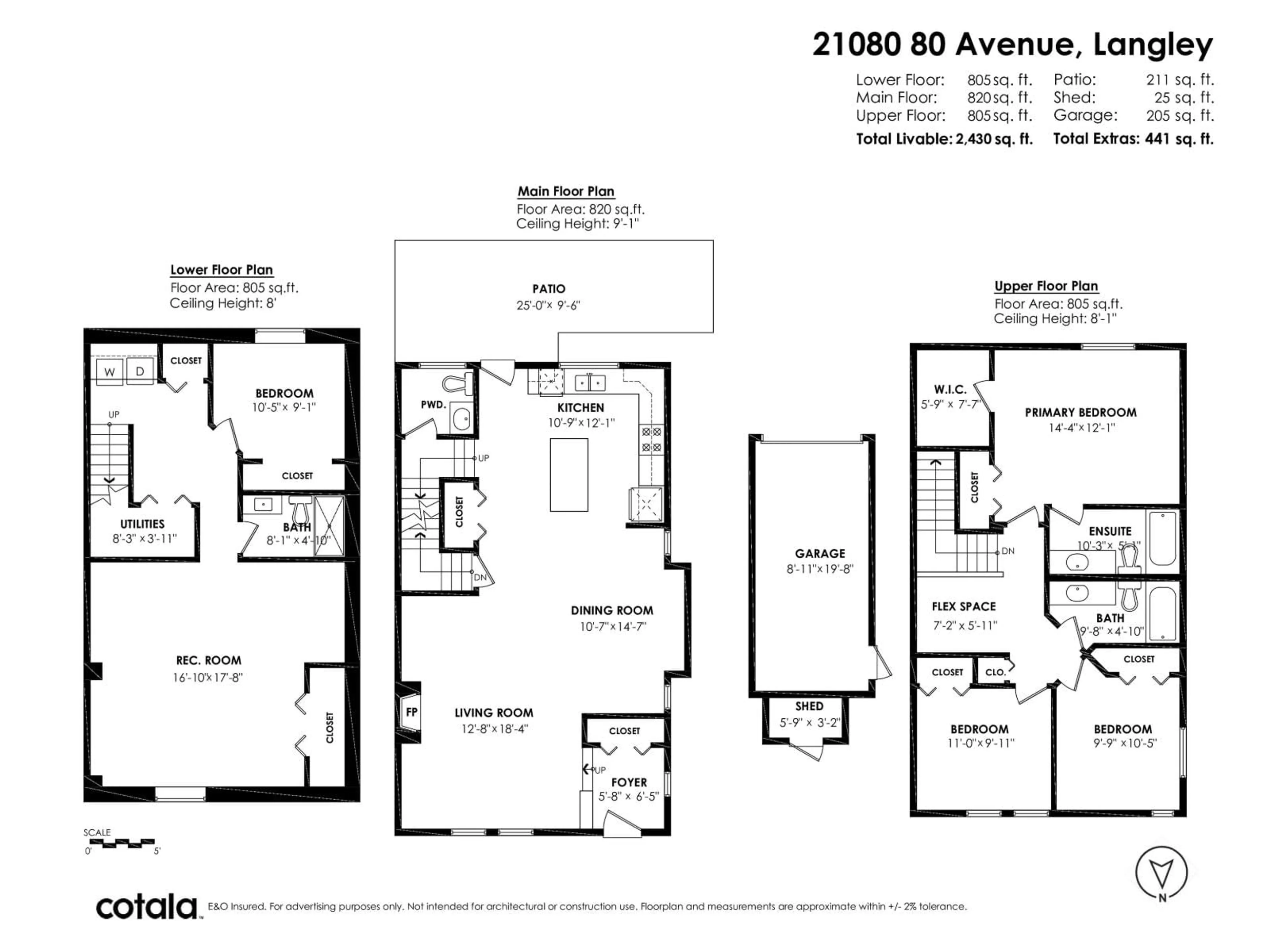 Floor plan for 21080 80, Langley British Columbia V2Y0H2