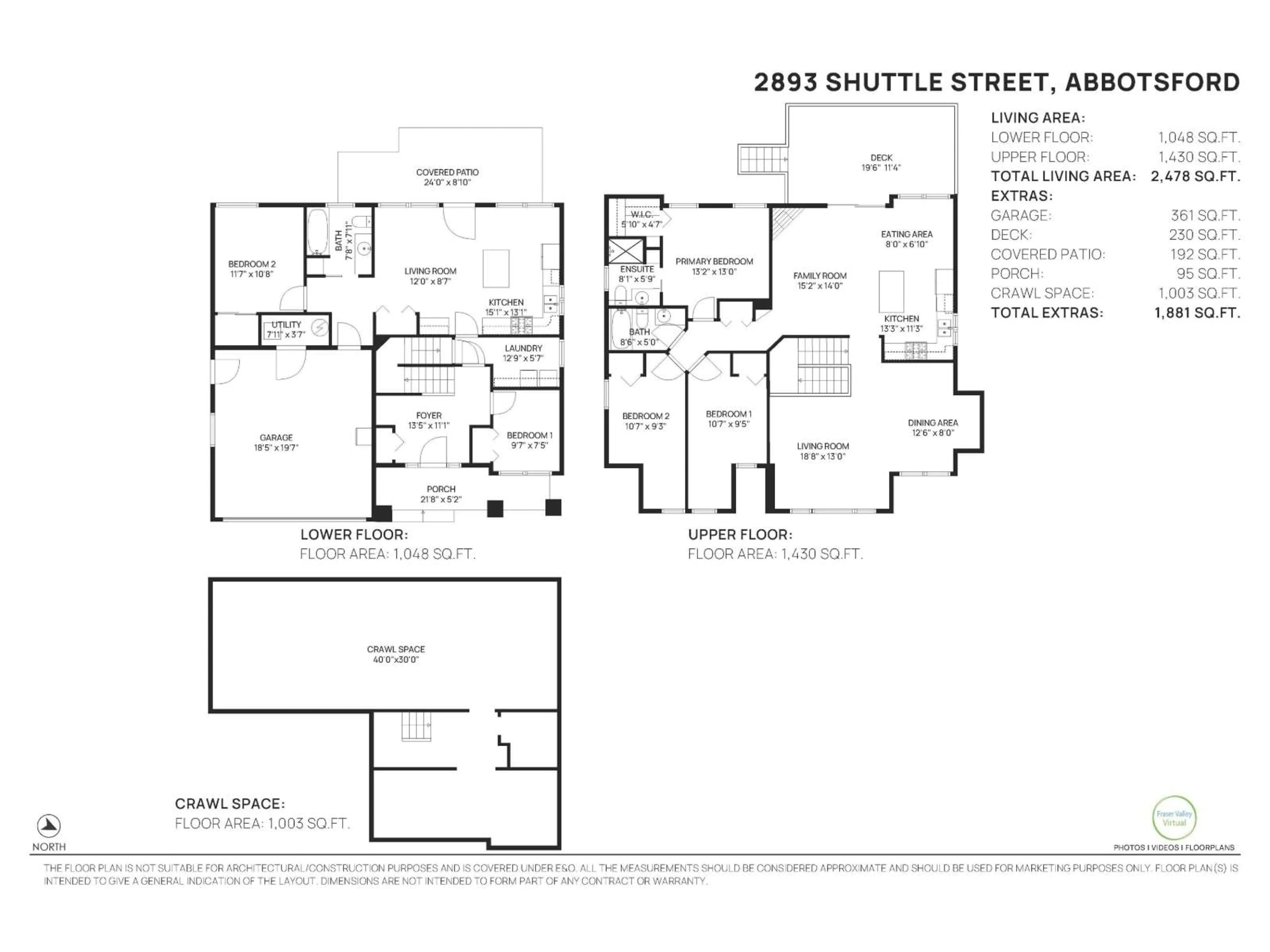 Floor plan for 2893 SHUTTLE, Abbotsford British Columbia V4X2S1