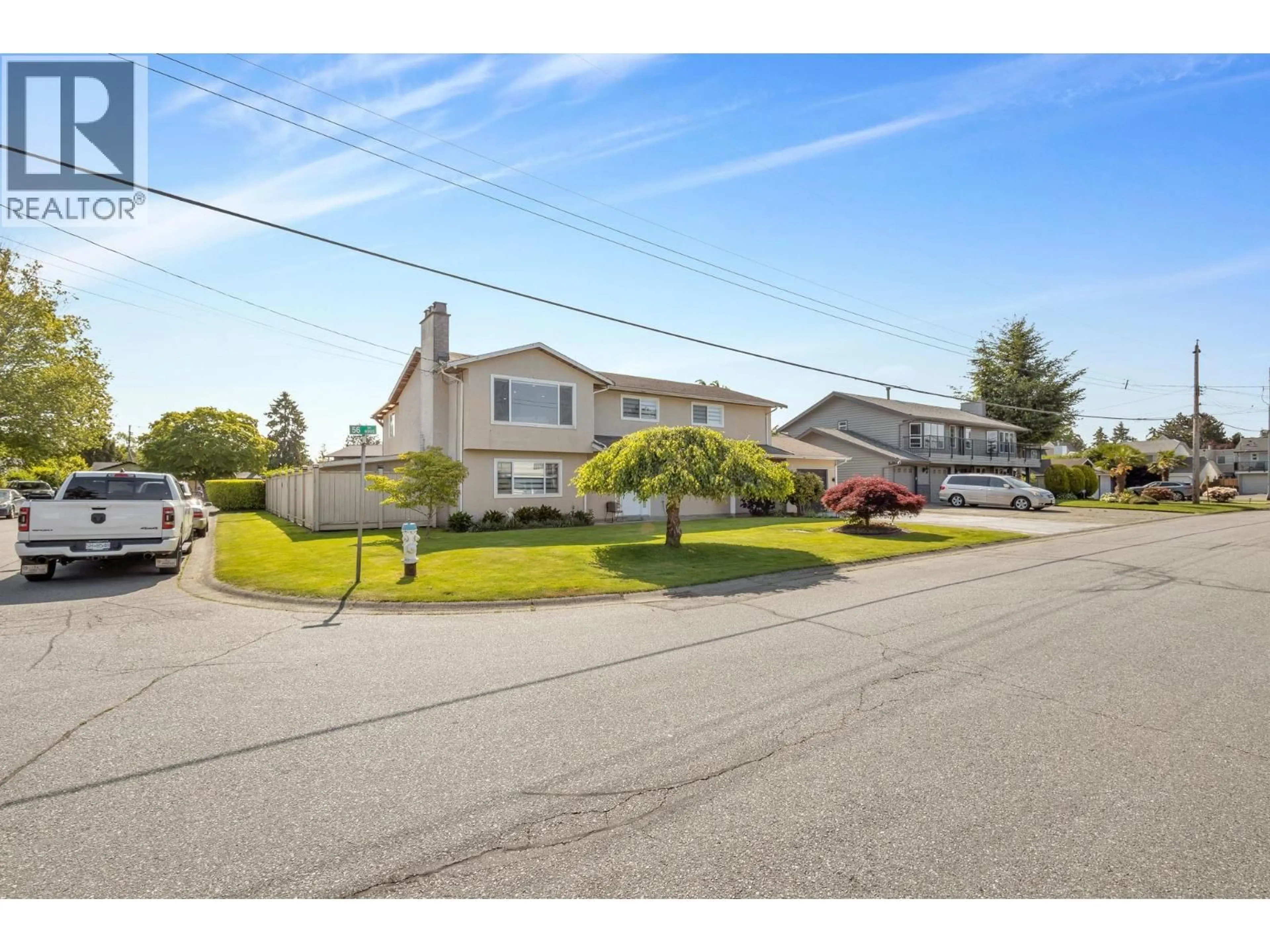 A pic from outside/outdoor area/front of a property/back of a property/a pic from drone, street for 4908 56 STREET, Delta British Columbia V4K3C4