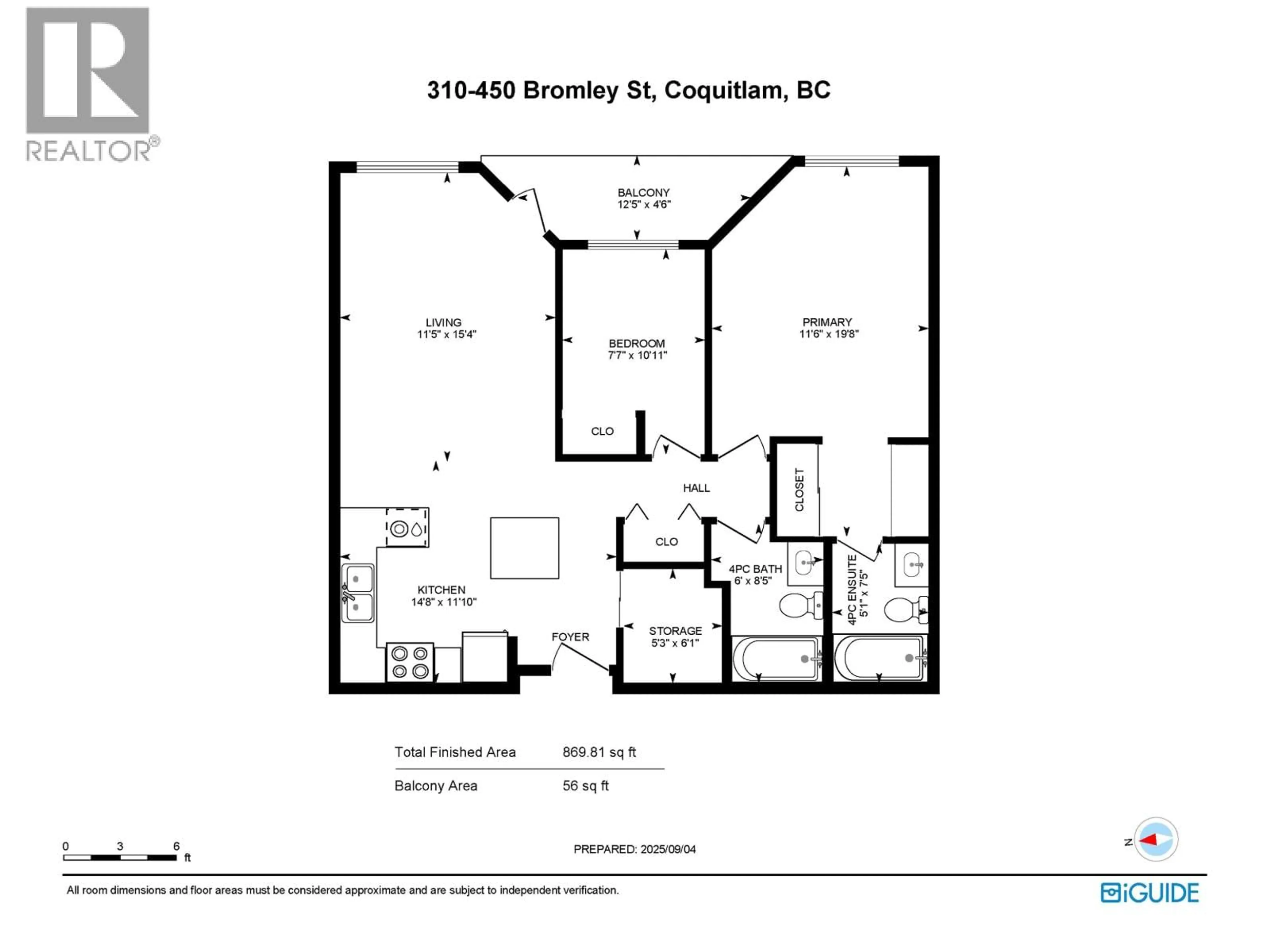 Floor plan for 310 - 450 BROMLEY STREET, Coquitlam British Columbia V3K6S5