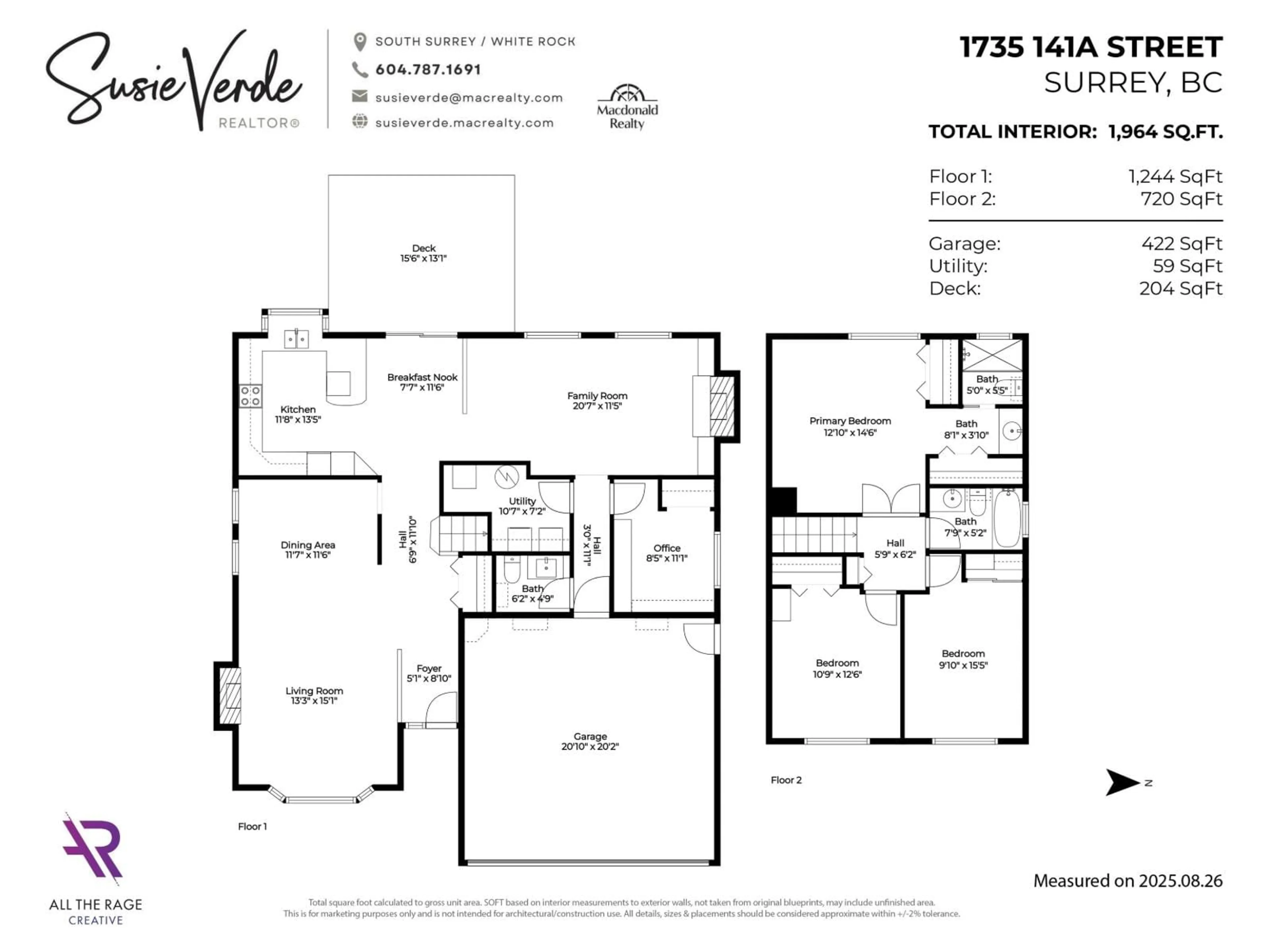 Floor plan for 1735 141 A ST, Surrey British Columbia V4A6V1