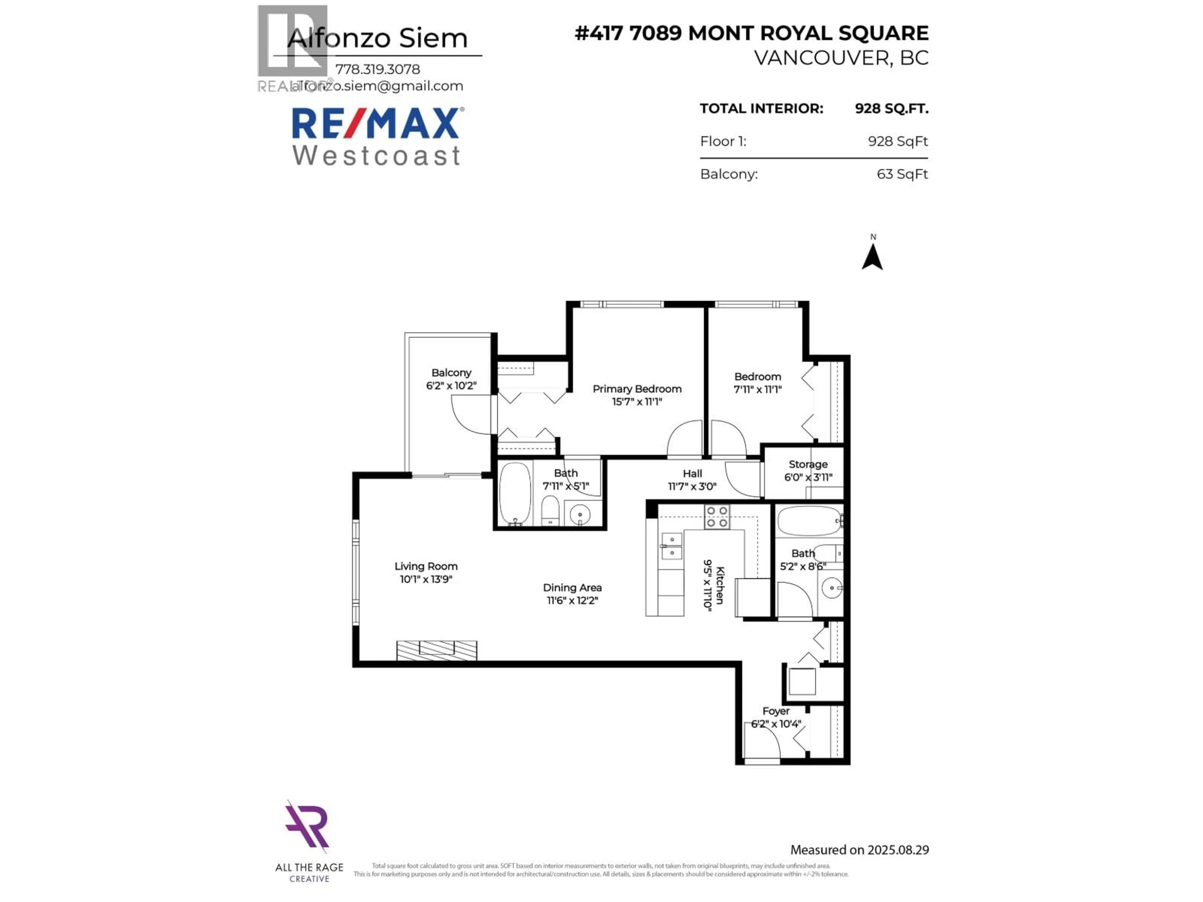 Floor plan for 417 - 7089 MONT ROYAL SQUARE, Vancouver British Columbia V5S4W6