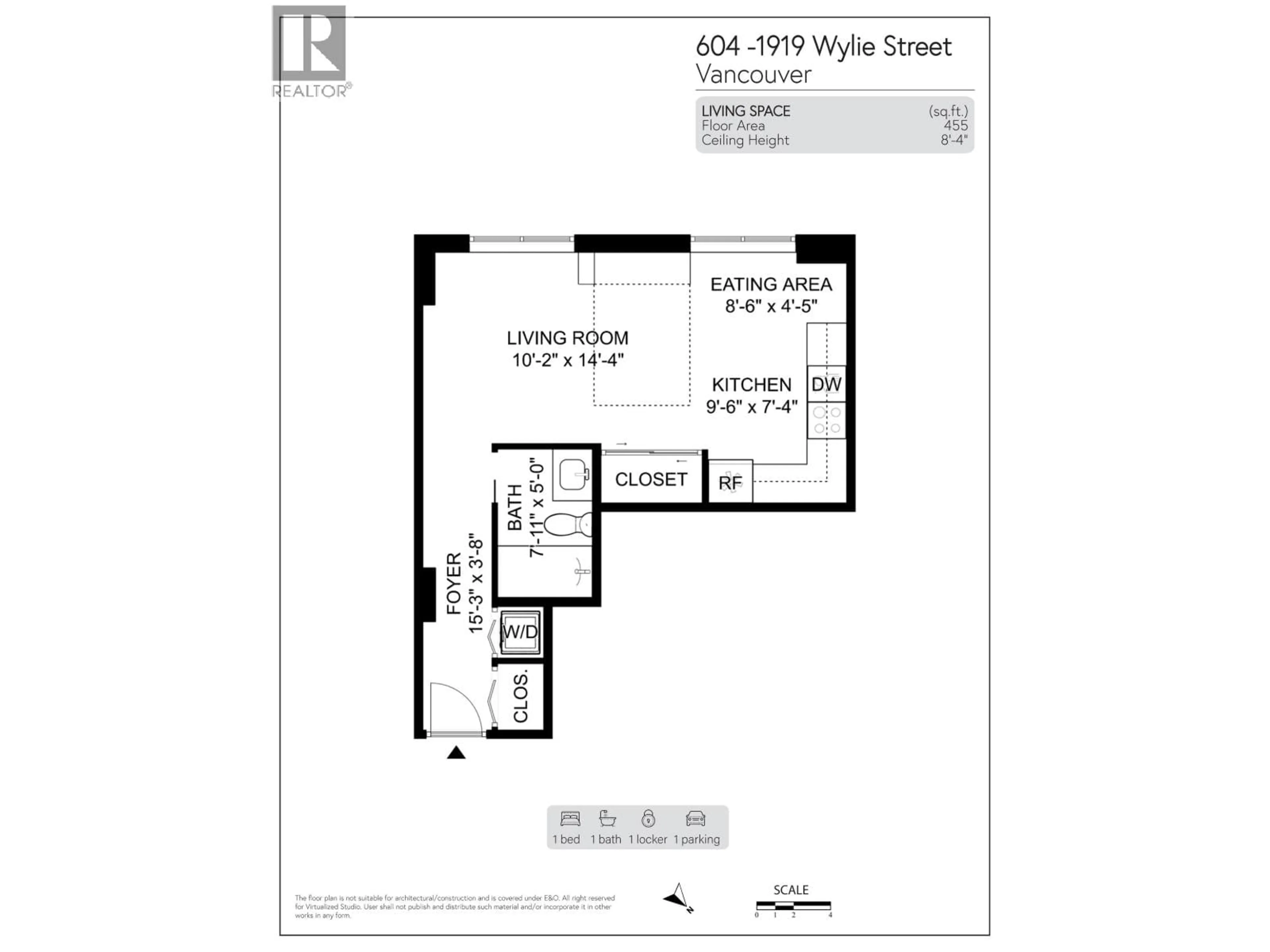 Floor plan for 604 - 1919 WYLIE STREET, Vancouver British Columbia V5Y0E7