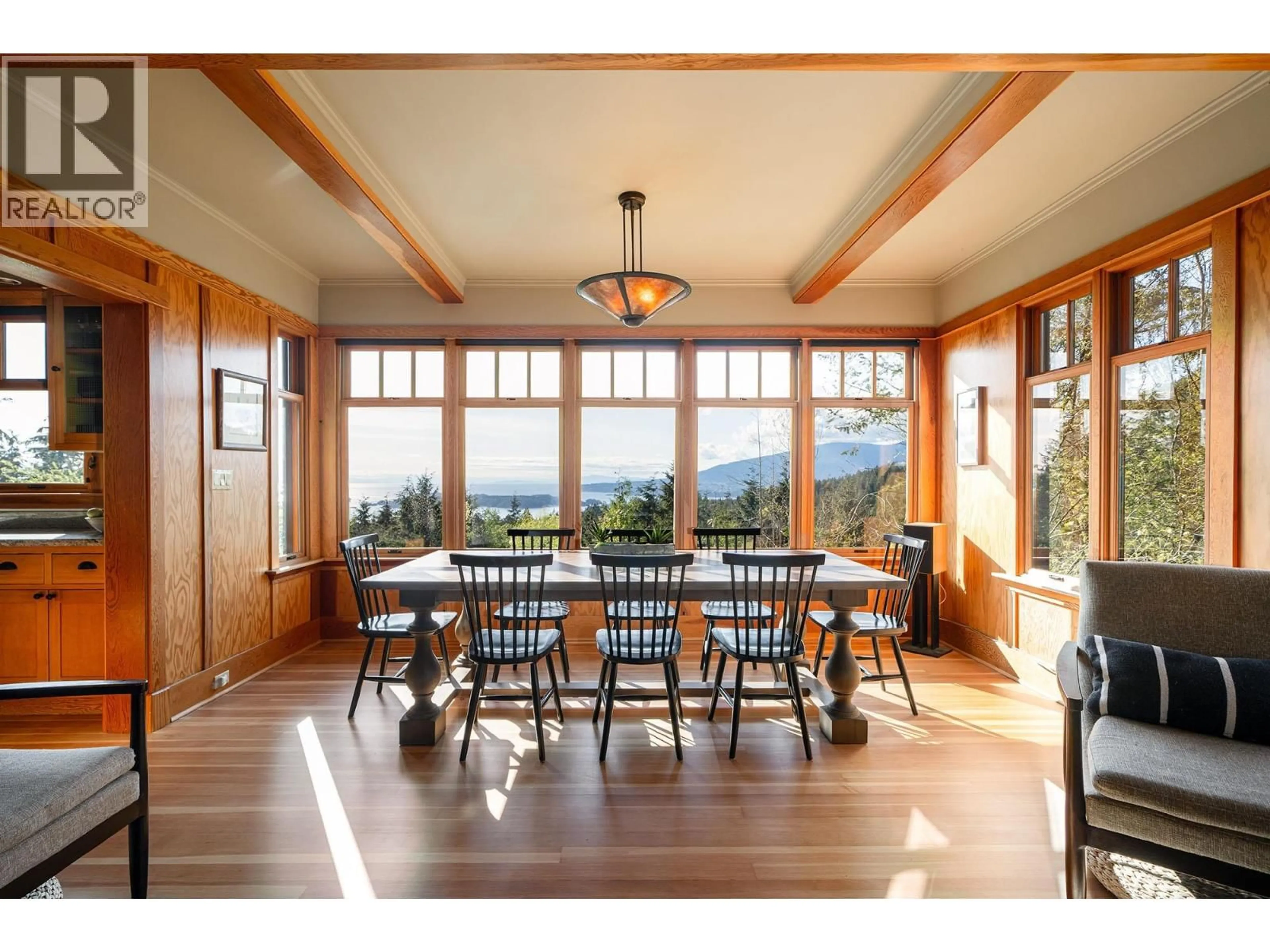 Dining room, wood/laminate floor for 1335 ADAMS ROAD, Bowen Island British Columbia V0N1G2