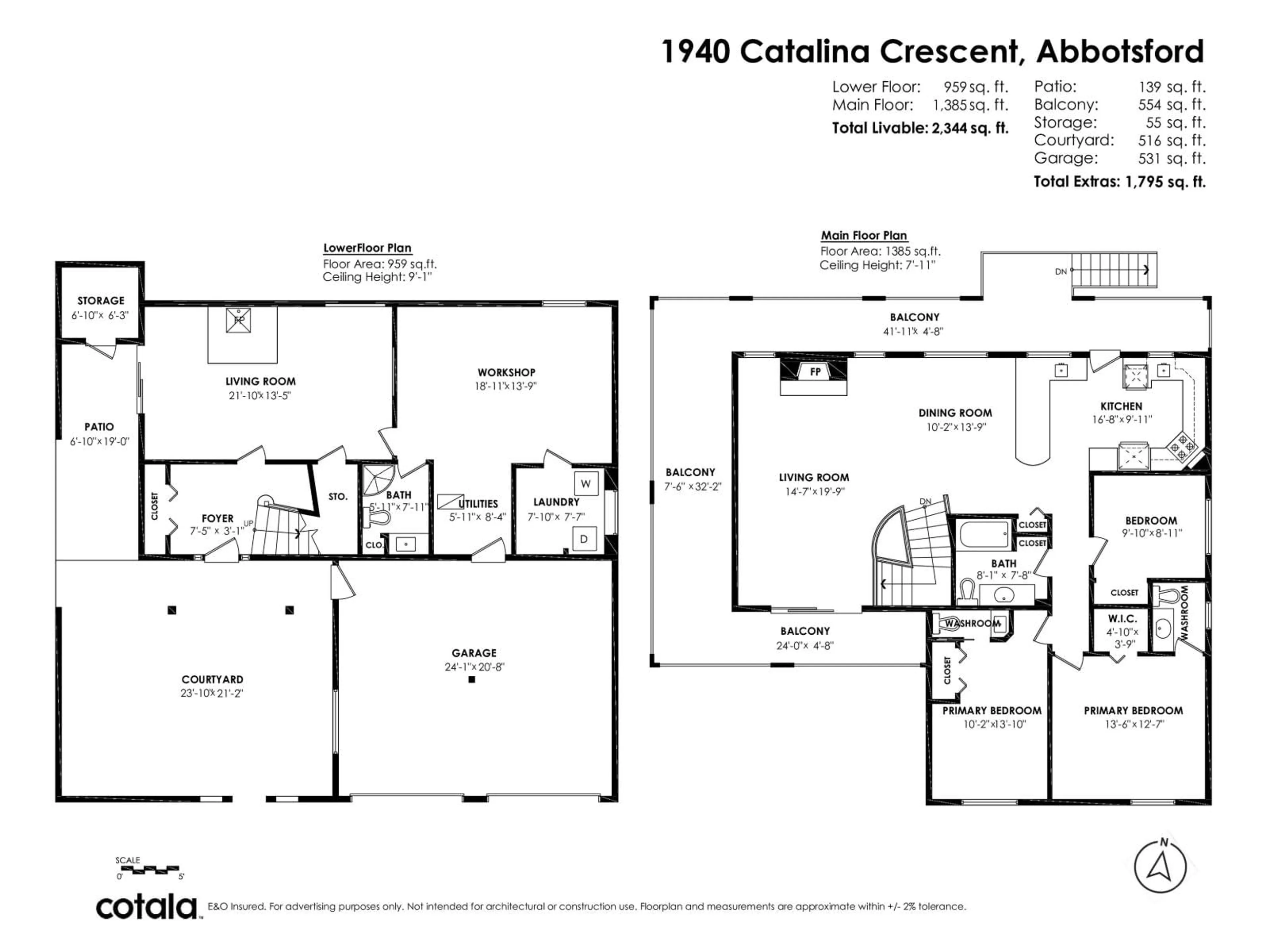Floor plan for 1940 CATALINA, Abbotsford British Columbia V2T3W1